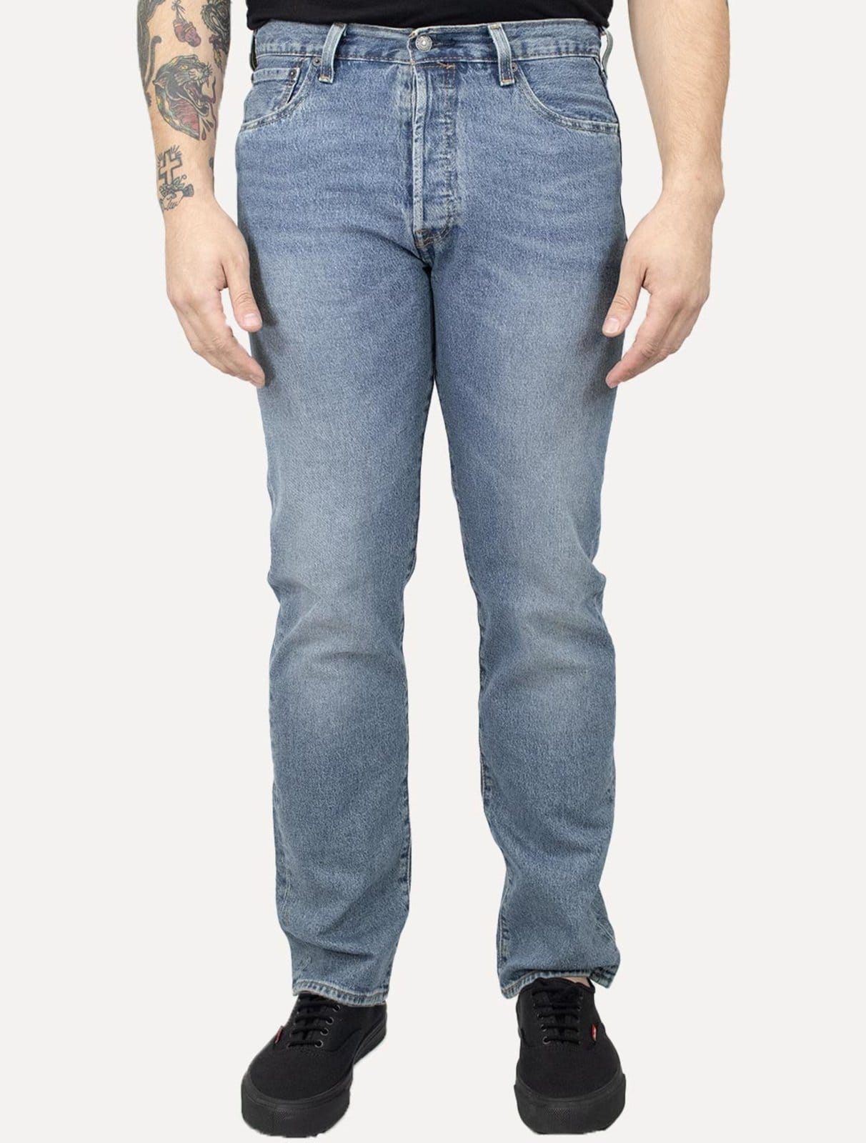 Calça Levis Jeans Masculina 501 Original Stretch Mid Rise Clara