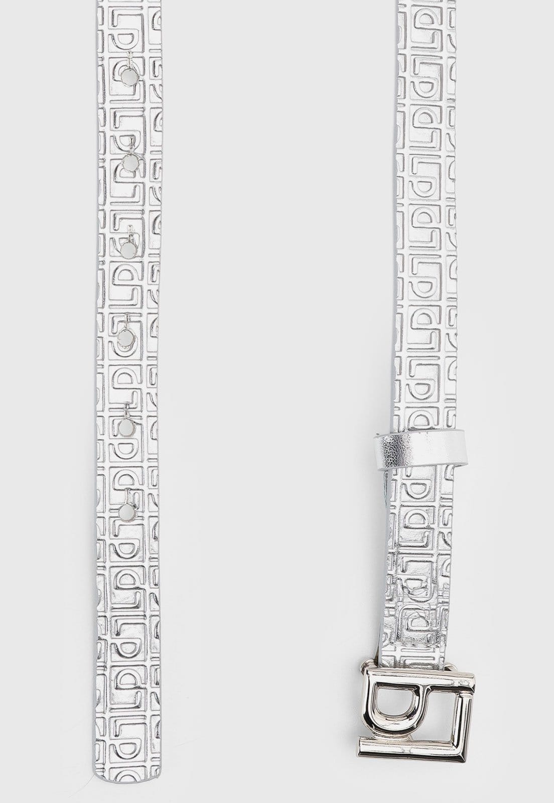 Vista 2 Cinto Feminino Lança Perfume Monograma Lança Perfume prata