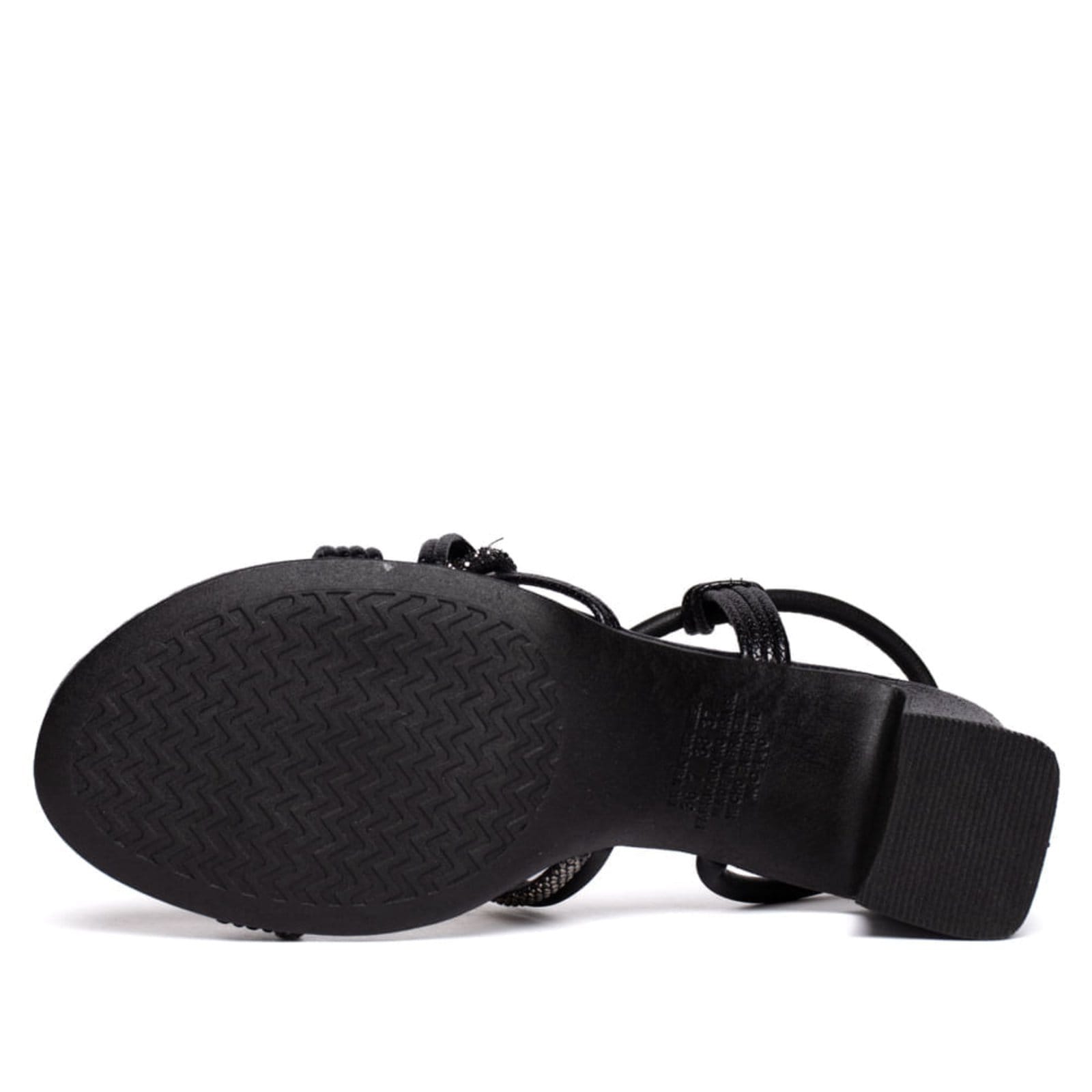 Vista 2 Sandália Feminina Mississipi Salto Bloco Strass MISSISSIPI preto