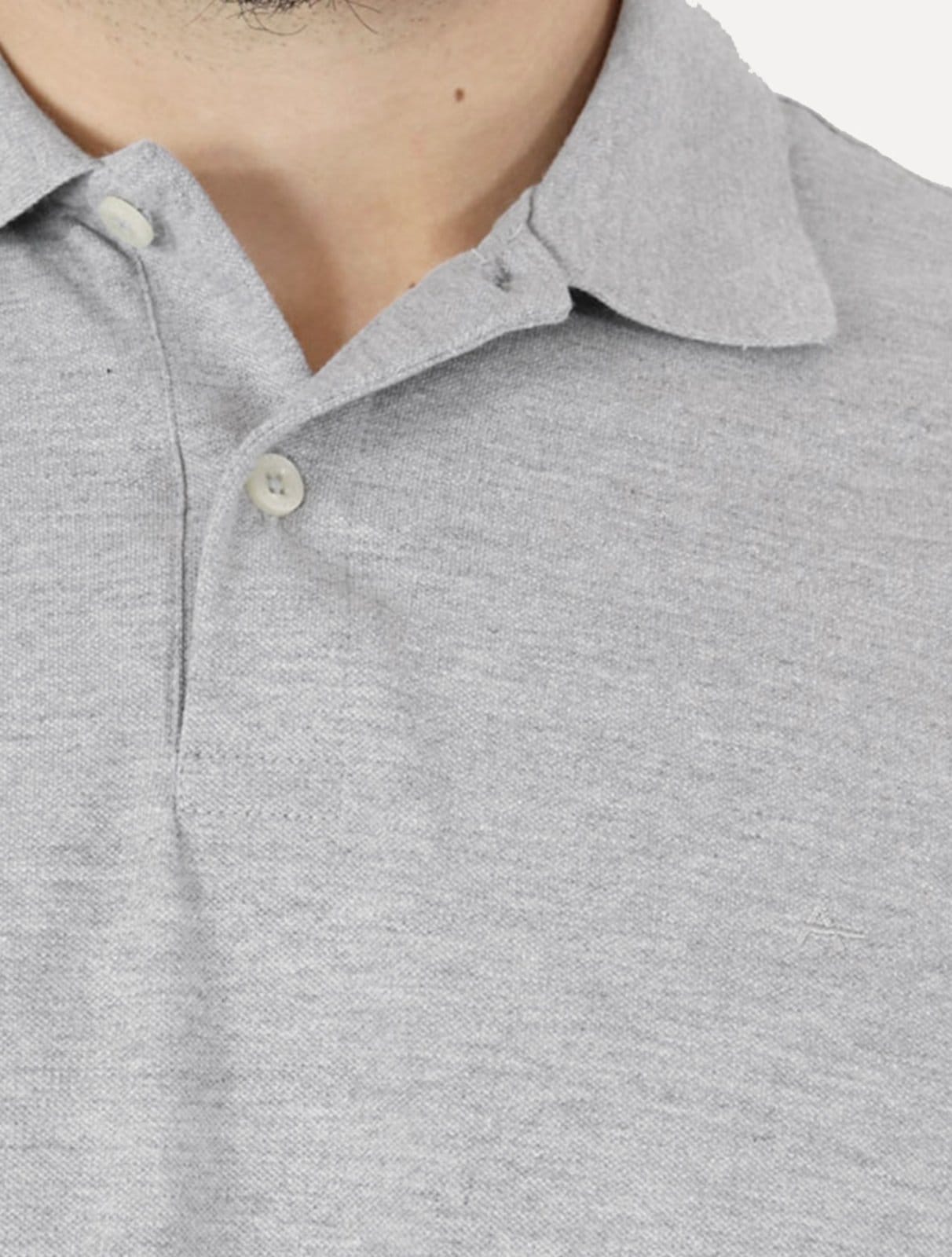 Vista 2 Polo Aramis Masculina Basic Piquet Mono Mescla Aramis cinza