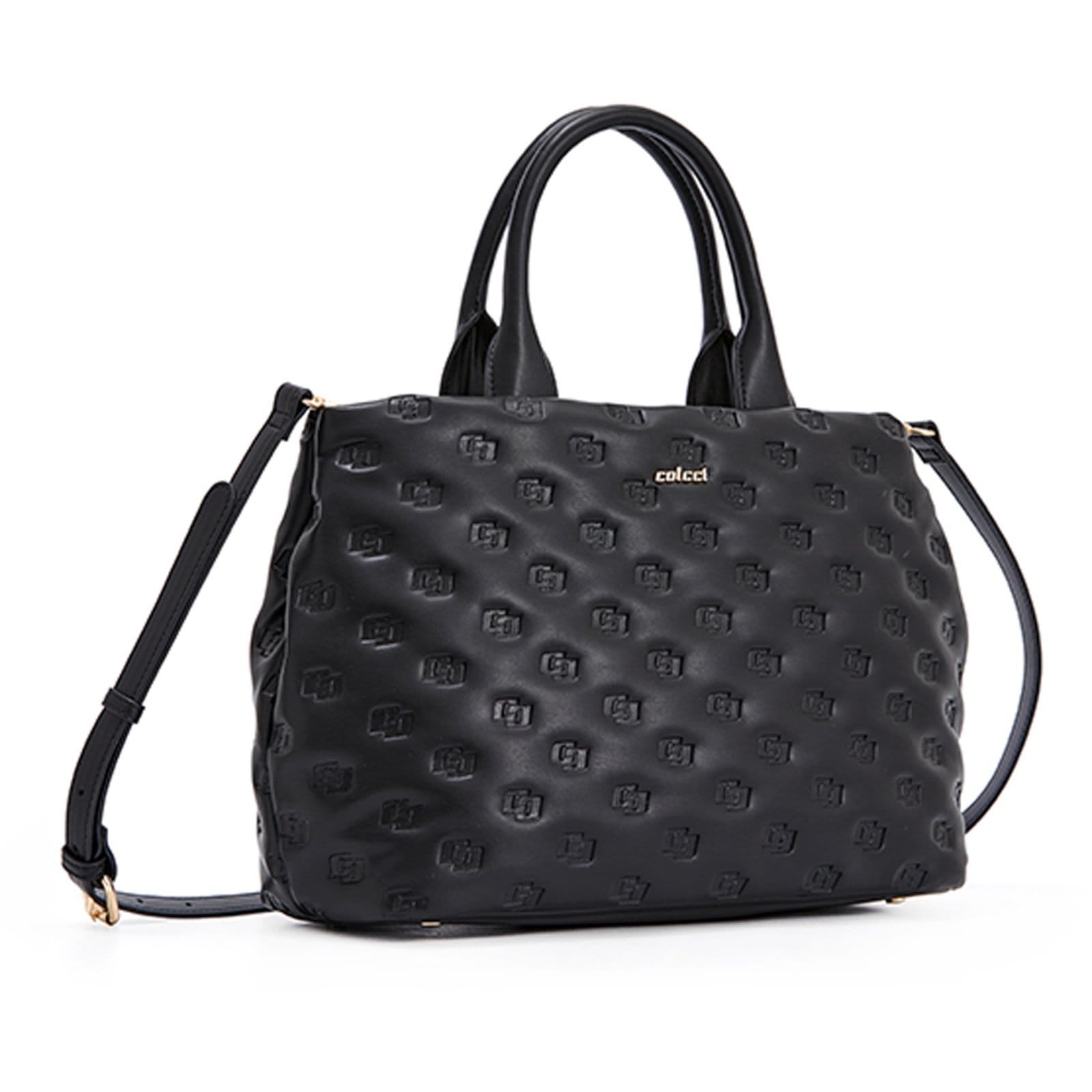 Vista 2 Bolsa Shopping Colcci Texture Pr25 Feminino Colcci preto