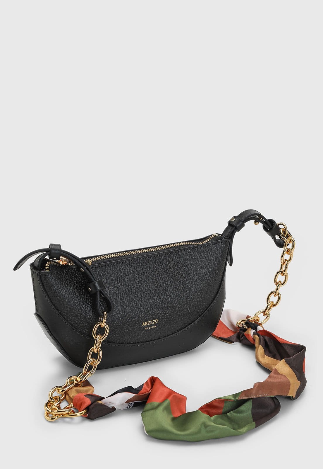 Vista 2 Bolsa Feminina Arezzo Giorno Alça Corrente Preta Arezzo preto