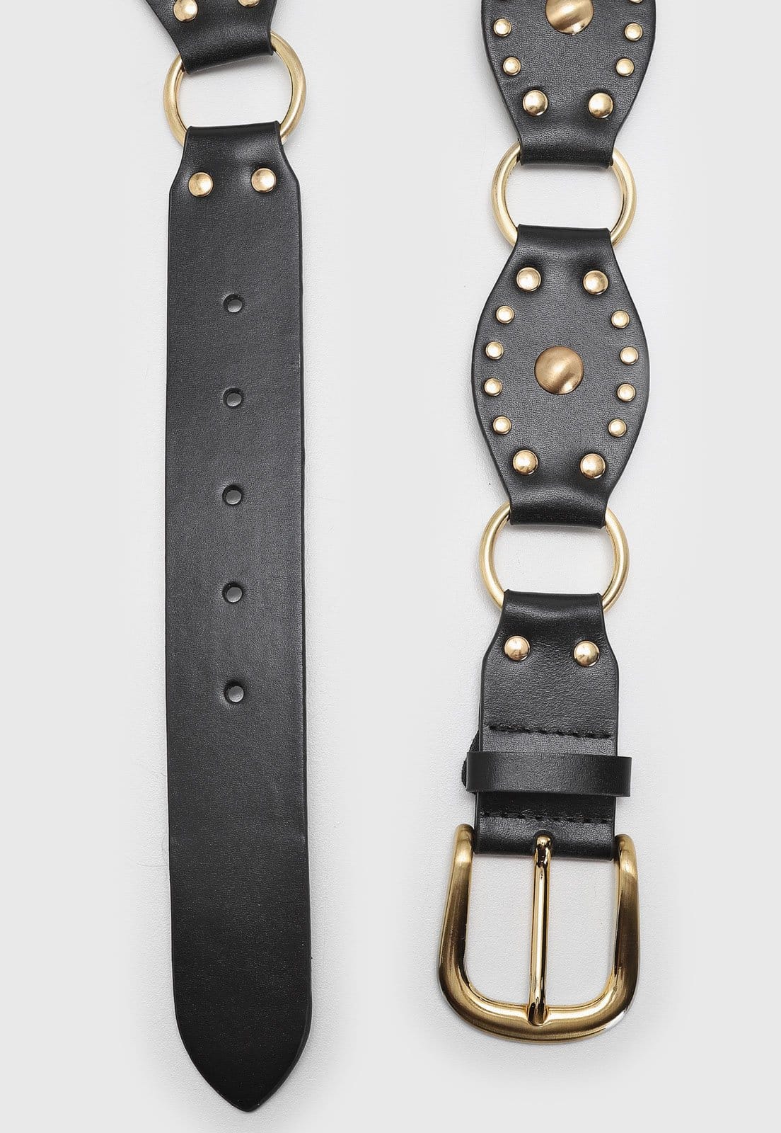 Vista 2 Cinto Feminino Vicenza Detalhes Metálicos Vicenza preto