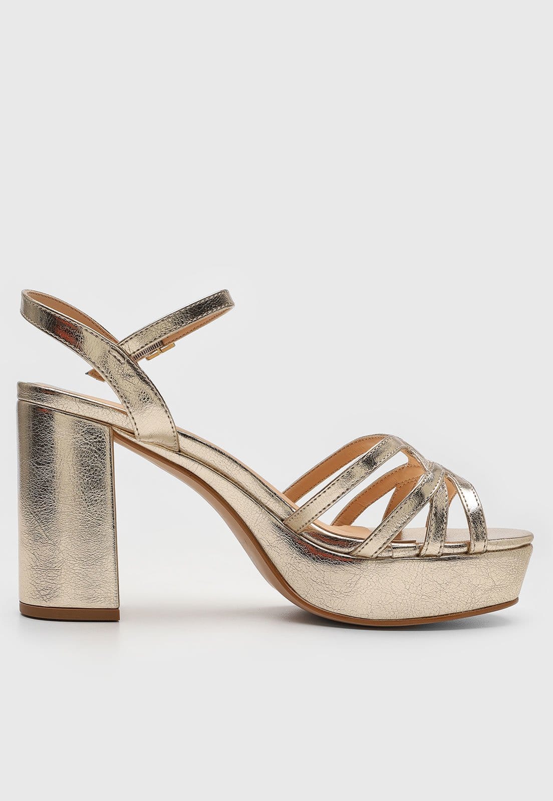 Vista 2 Sandália Luiza Barcelos Média Dourada Luiza Barcelos dourado