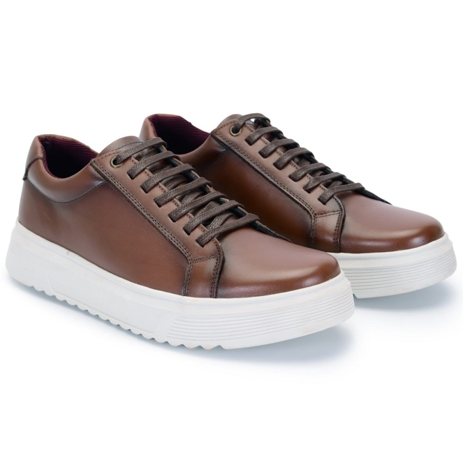 Vista 2 Sapatênis Tênis Casual Ferrile Em Couro Cor 15301 Ferrile café/marrom