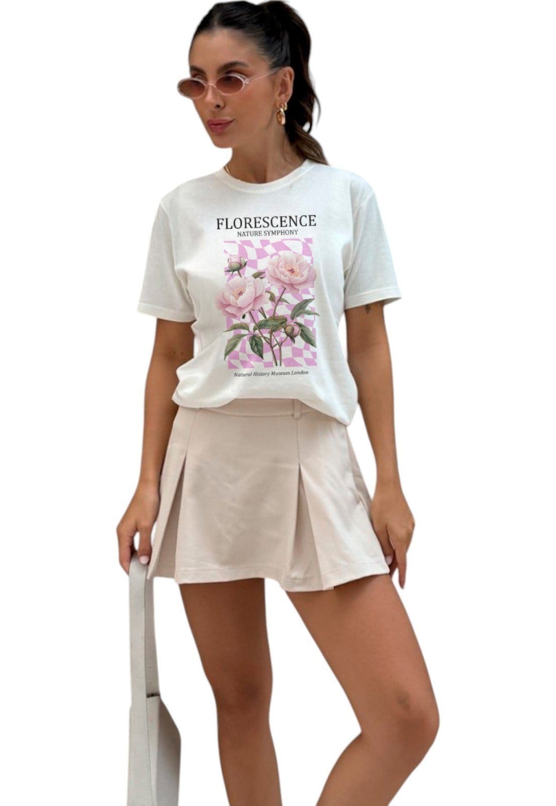 Vista 2 Camiseta Cianitas Off Estampa Florescence Cianitas off-white