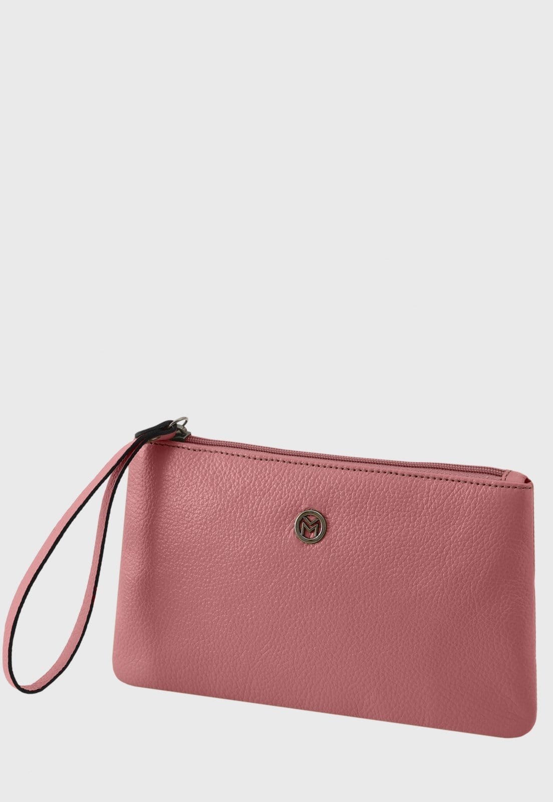 Vista principal Bolsa Carteira Clutch Couro Mariart Cambará Blush Mariart rosa