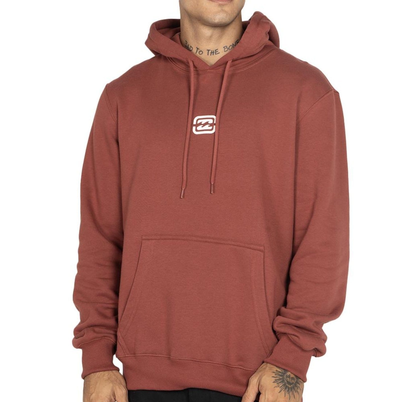 Moletom Billabong Canguru Bracket Wave WT25 Masculino Vinho