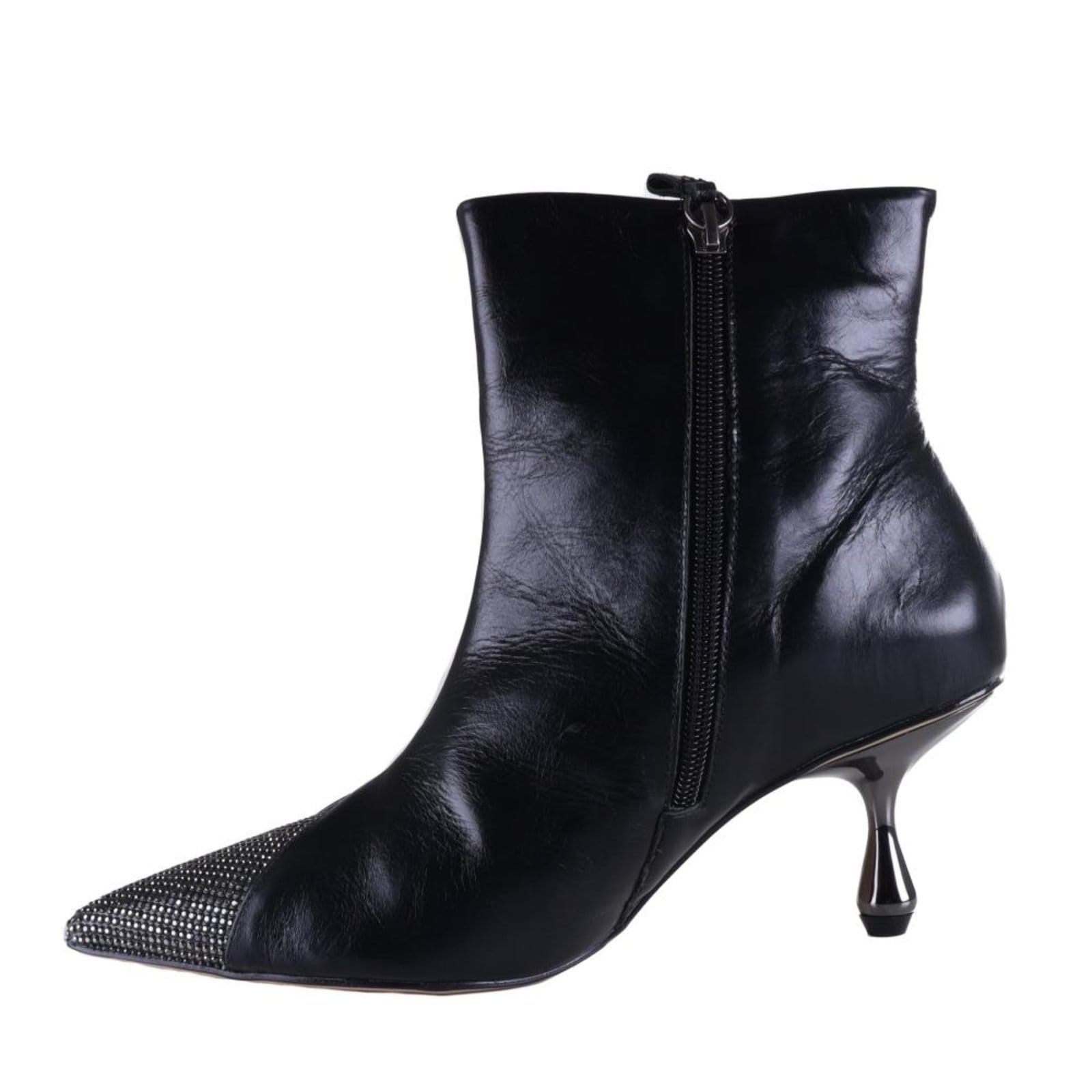 Vista 2 Bota Feminina Zariff Glamour 620-03 Preto Zariff incolor