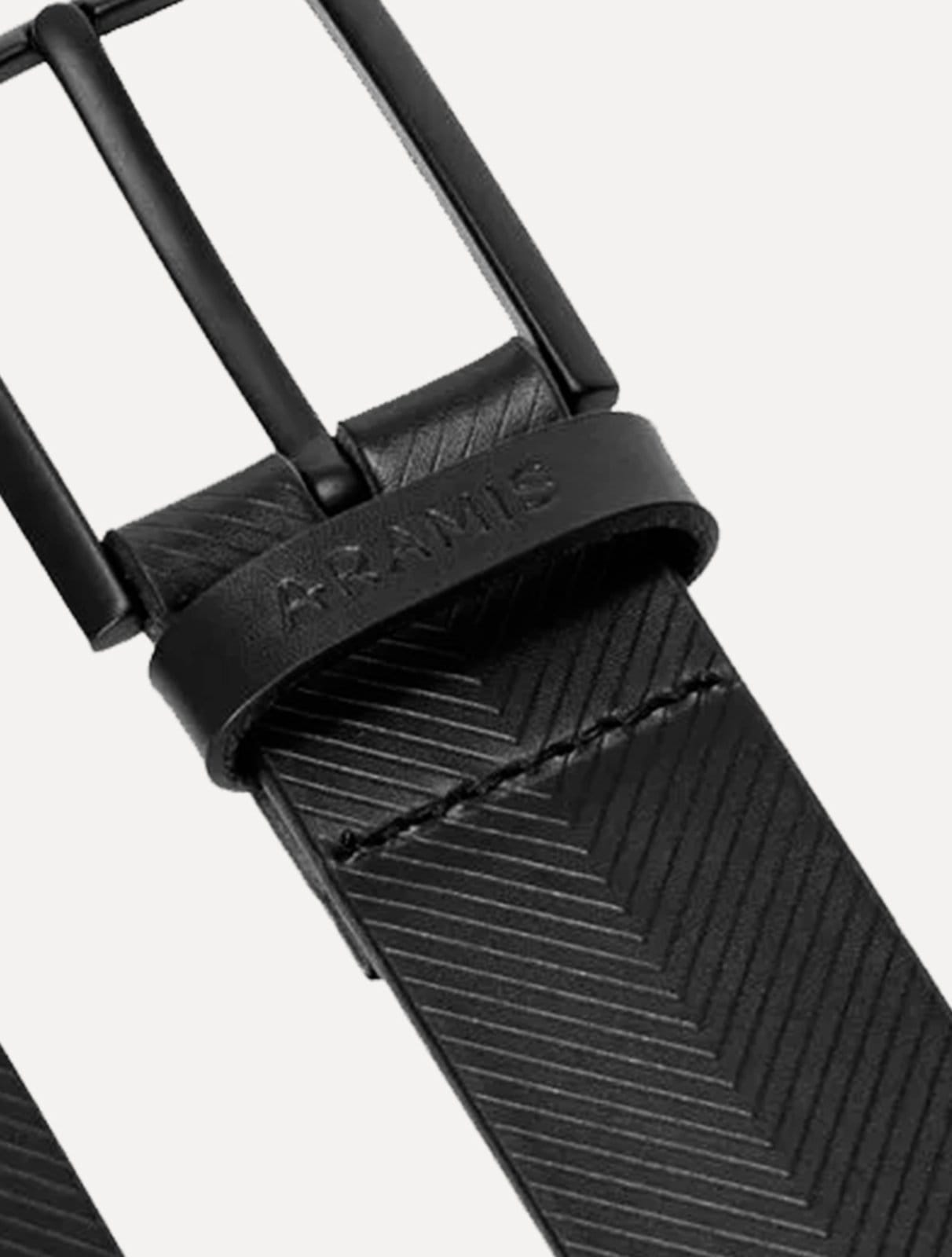 Vista 2 Cinto Aramis Masculino Básico Chevron Aramis preto