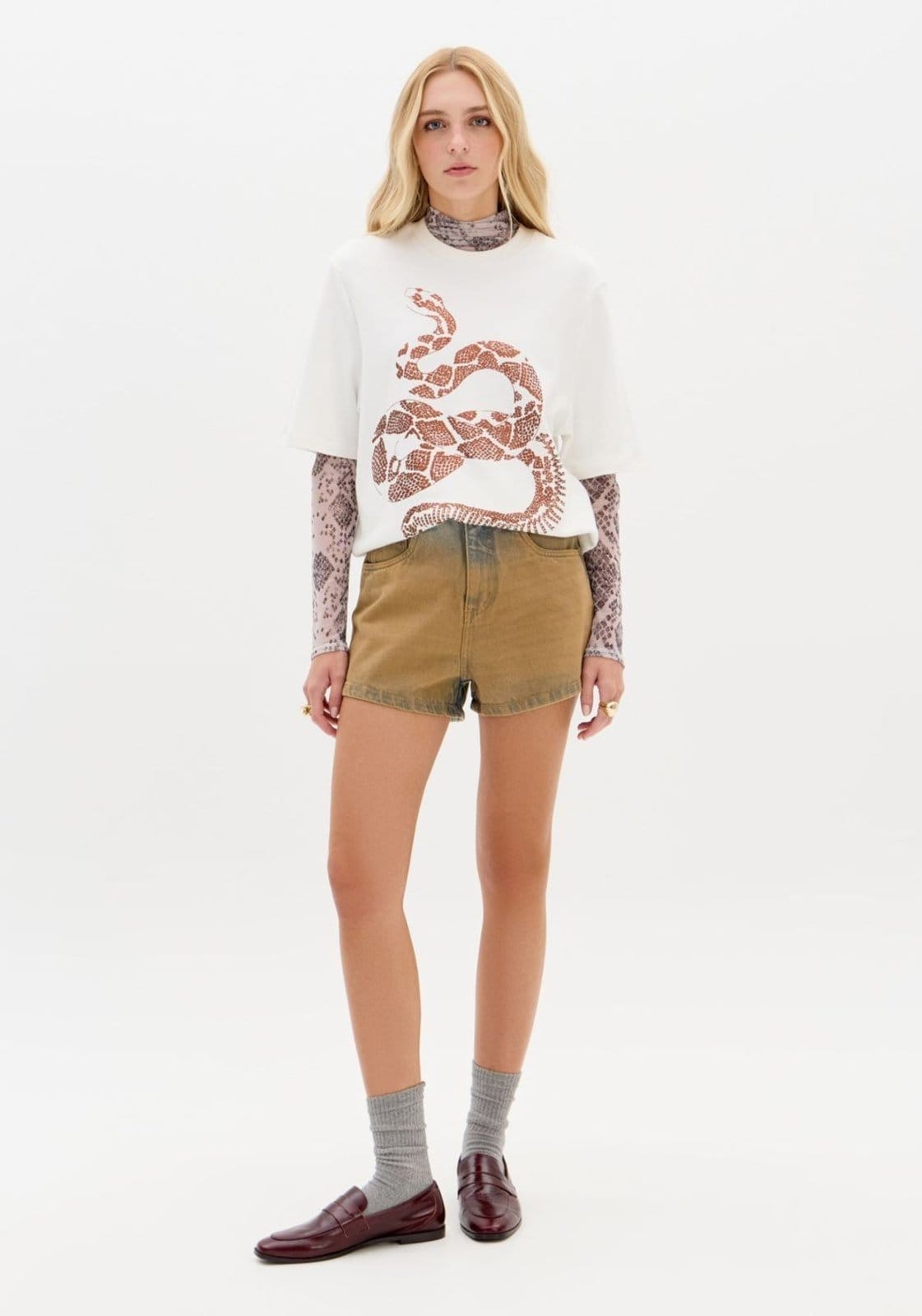 Vista principal Short Jeans Relaxed Cintura Média My Favorite Things azul