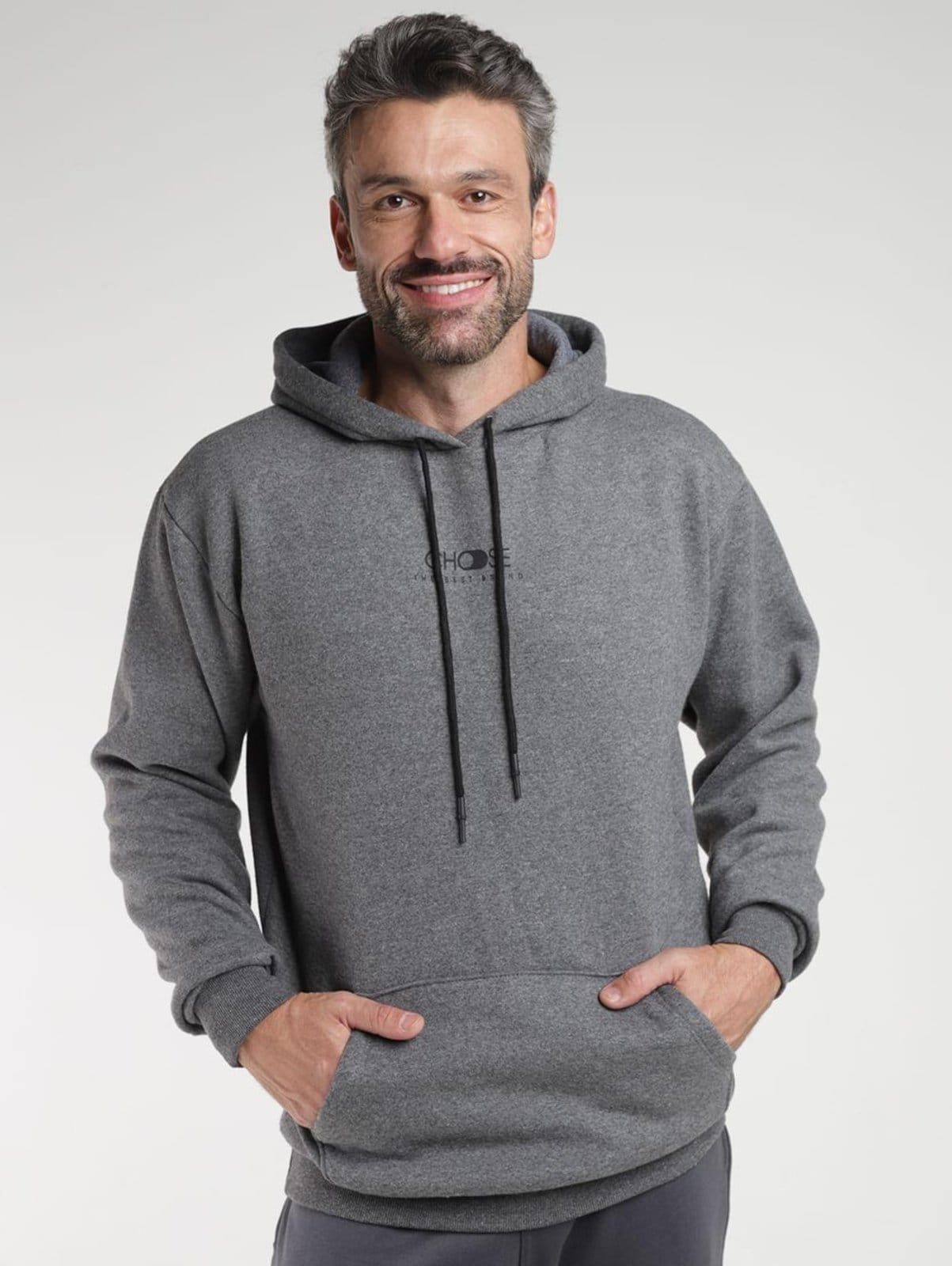 Moletom com Capuz Vels Masculino MESCLA ESCURO