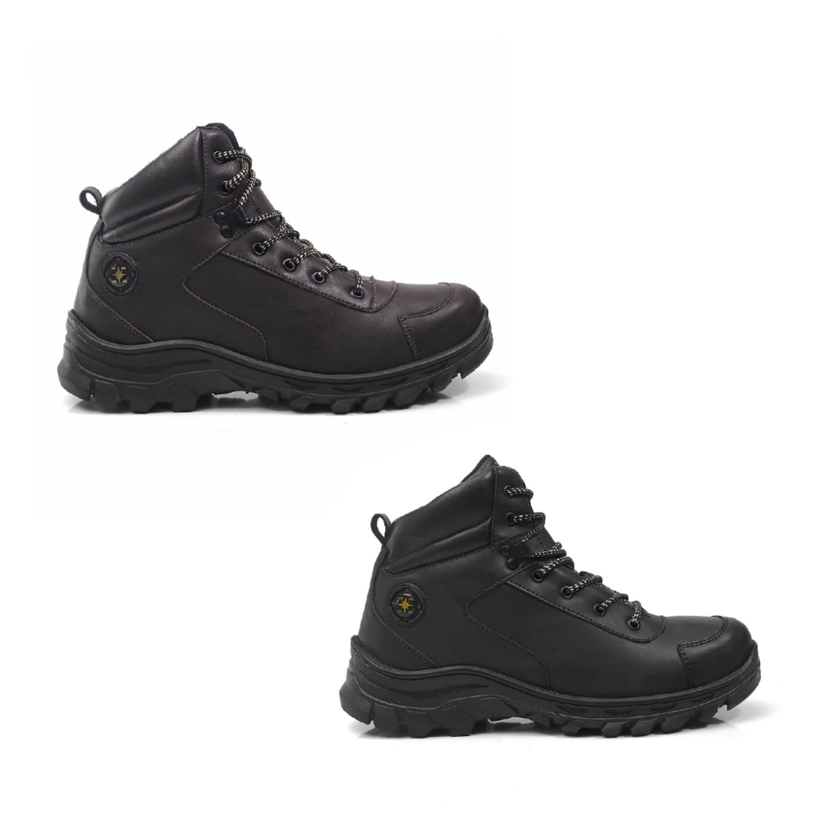 Vista principal Kit 2 Pares de Bota Masculina Bredeni Adventure Montain Café Preto/Marrom BREDENI multicolorido