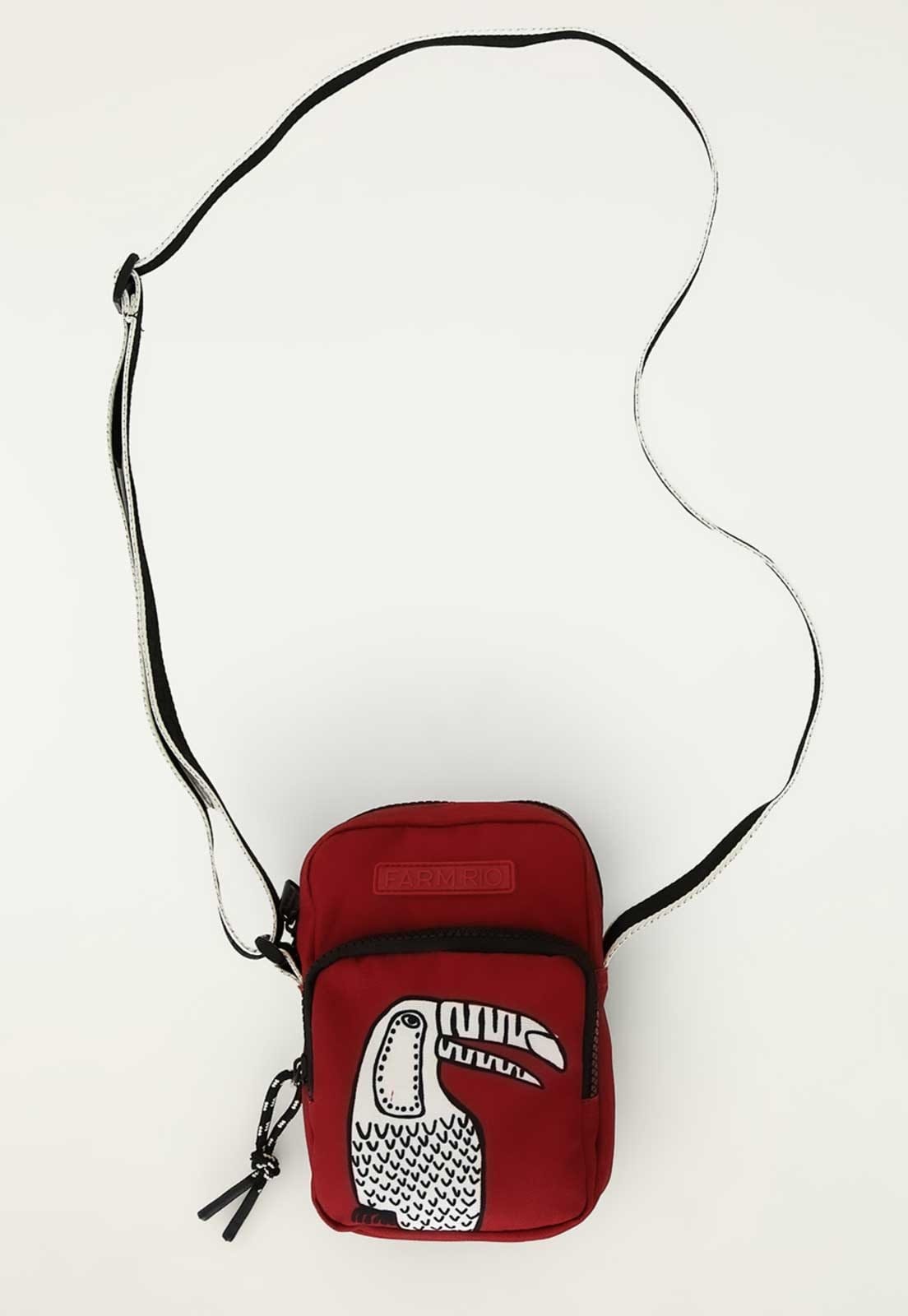 Vista 2 Bolsa Feminina FARM Da Gema Tucano Vermelha FARM vermelho