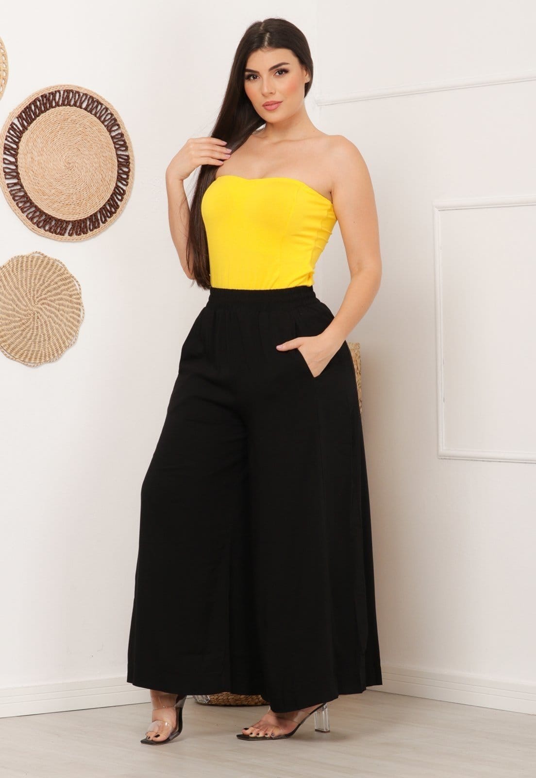 Calça Pantalona em Viscose B’Bonnie Cleo