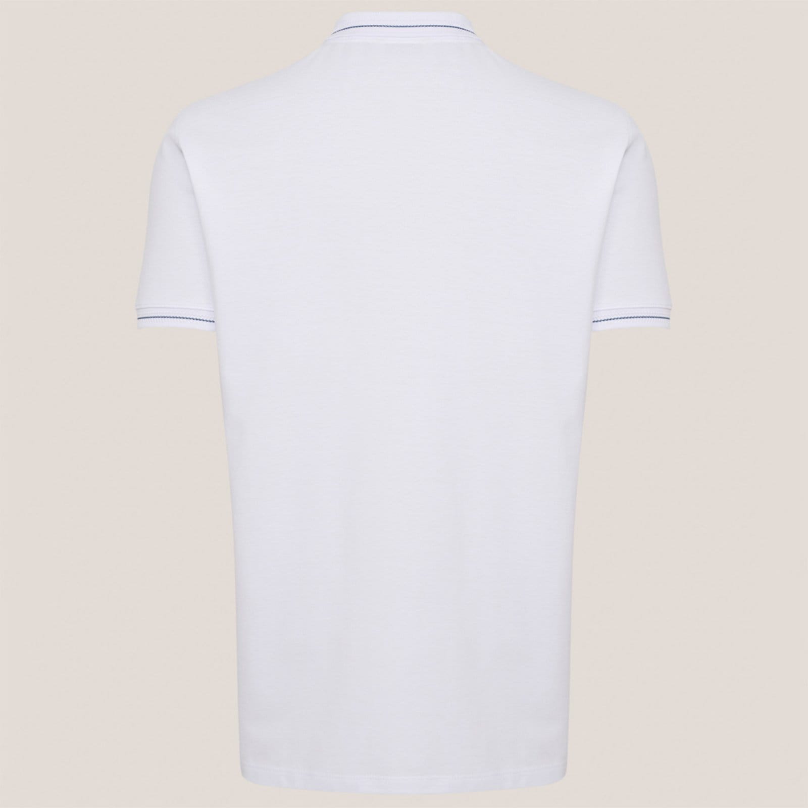 Vista 2 Camisa Polo Dudalina Jacquard Chevron Ve26 Masculino Dudalina branco