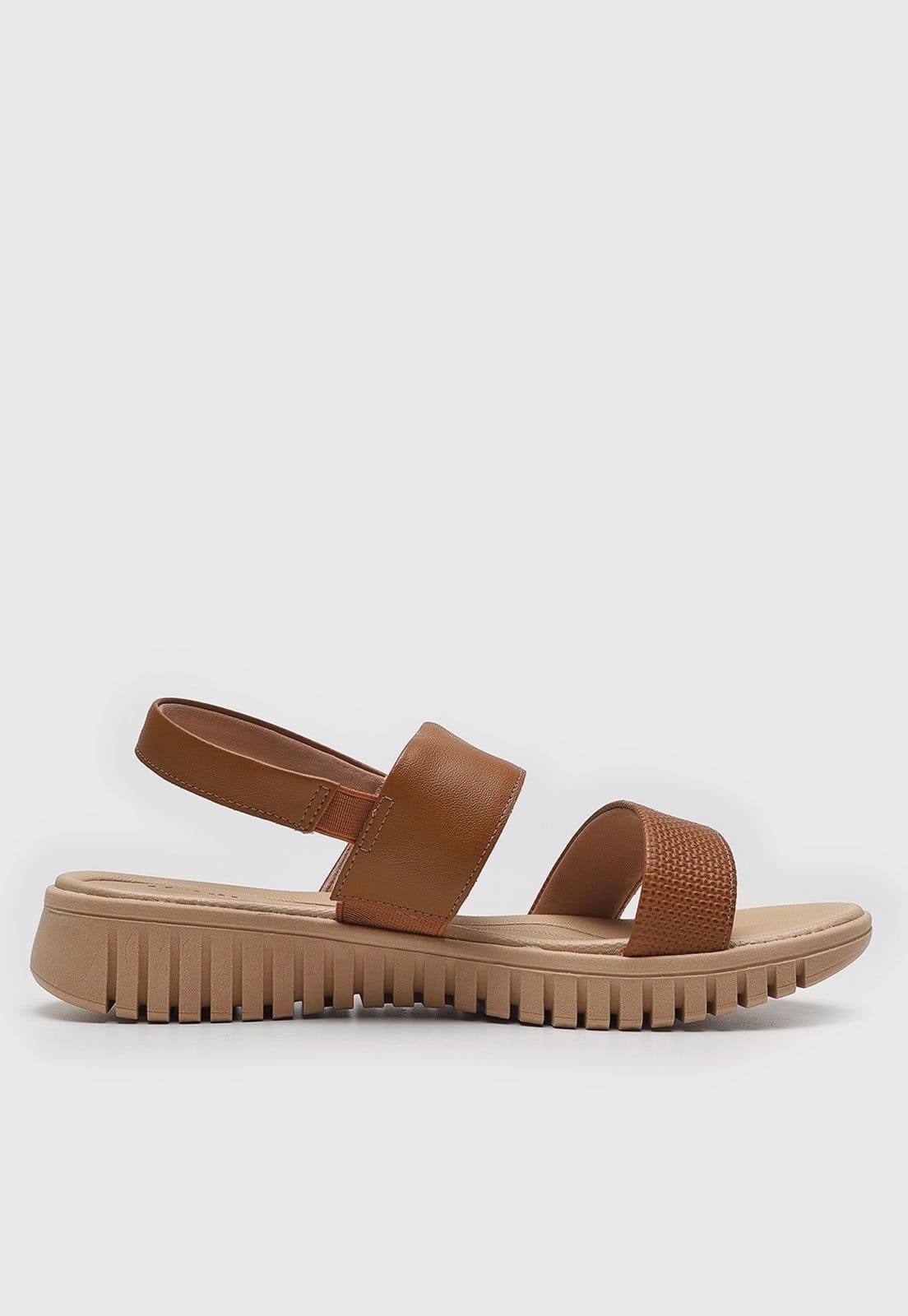 Vista 2 Rasteira Feminina Usaflex Tiras Slingback Usaflex marrom