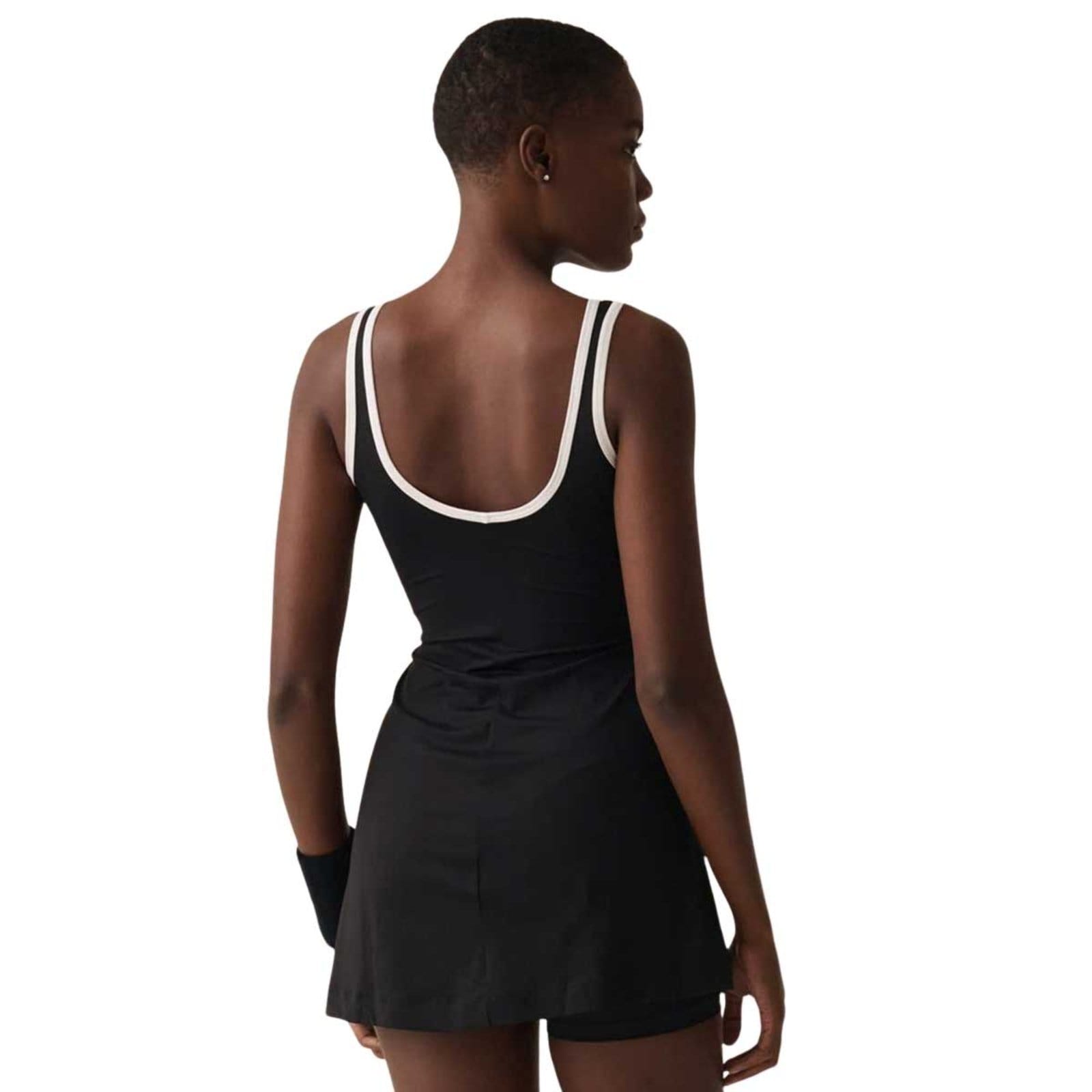 Vista 2 Vestido Fila Slim Tennis Sports Club Feminino e Branco Fila preto