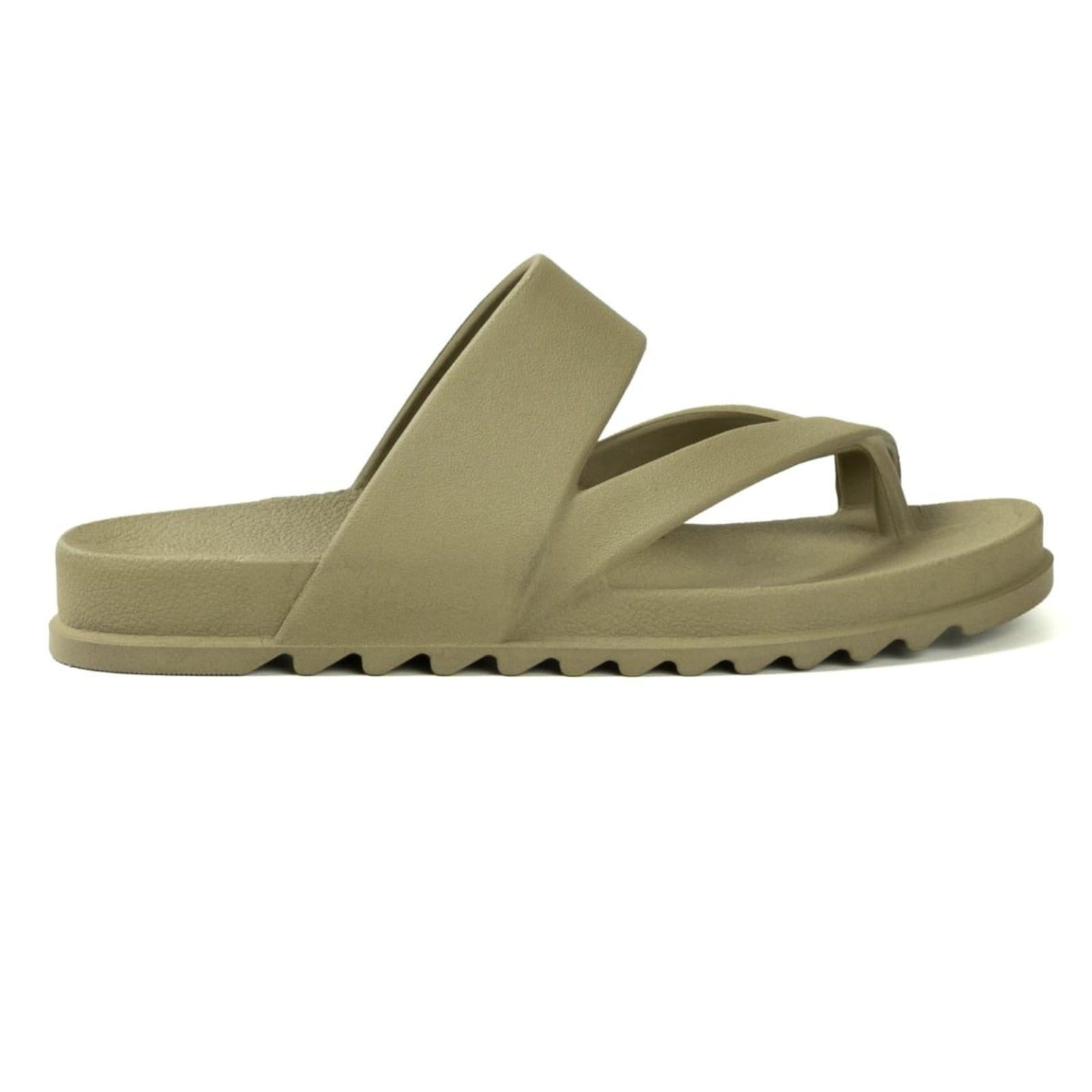 Vista 2 Chinela Feminina Anna Andrade Sandália Papete Flat Casual Nuvem Conforto Tendência Verde Musgo Anna Andrade verde militar