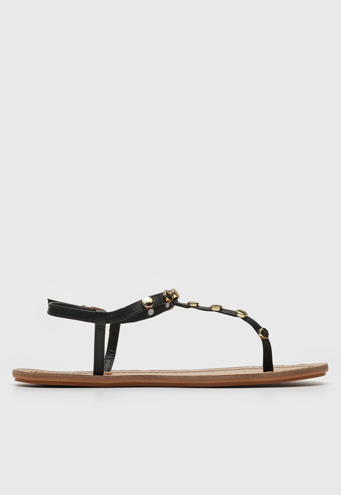 Vista 2 Rasteira Santa Lolla Tachas Preta Santa Lolla preto