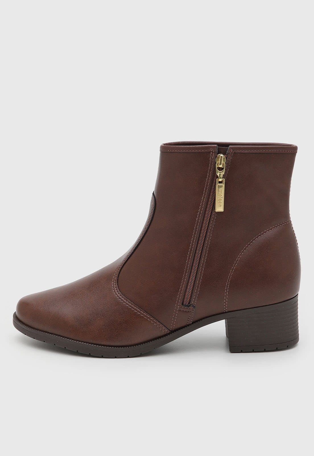 Vista principal Bota Feminina Moleca Cano Baixo MOLECA caramelo