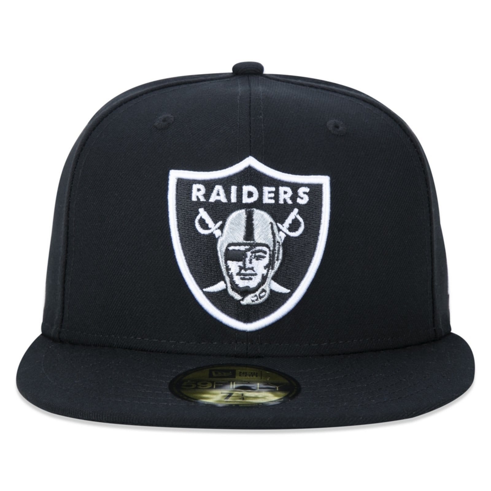 Vista 2 Boné New Era 59fifty Las Vegas Raiders Aba Reta Fitted new era preto