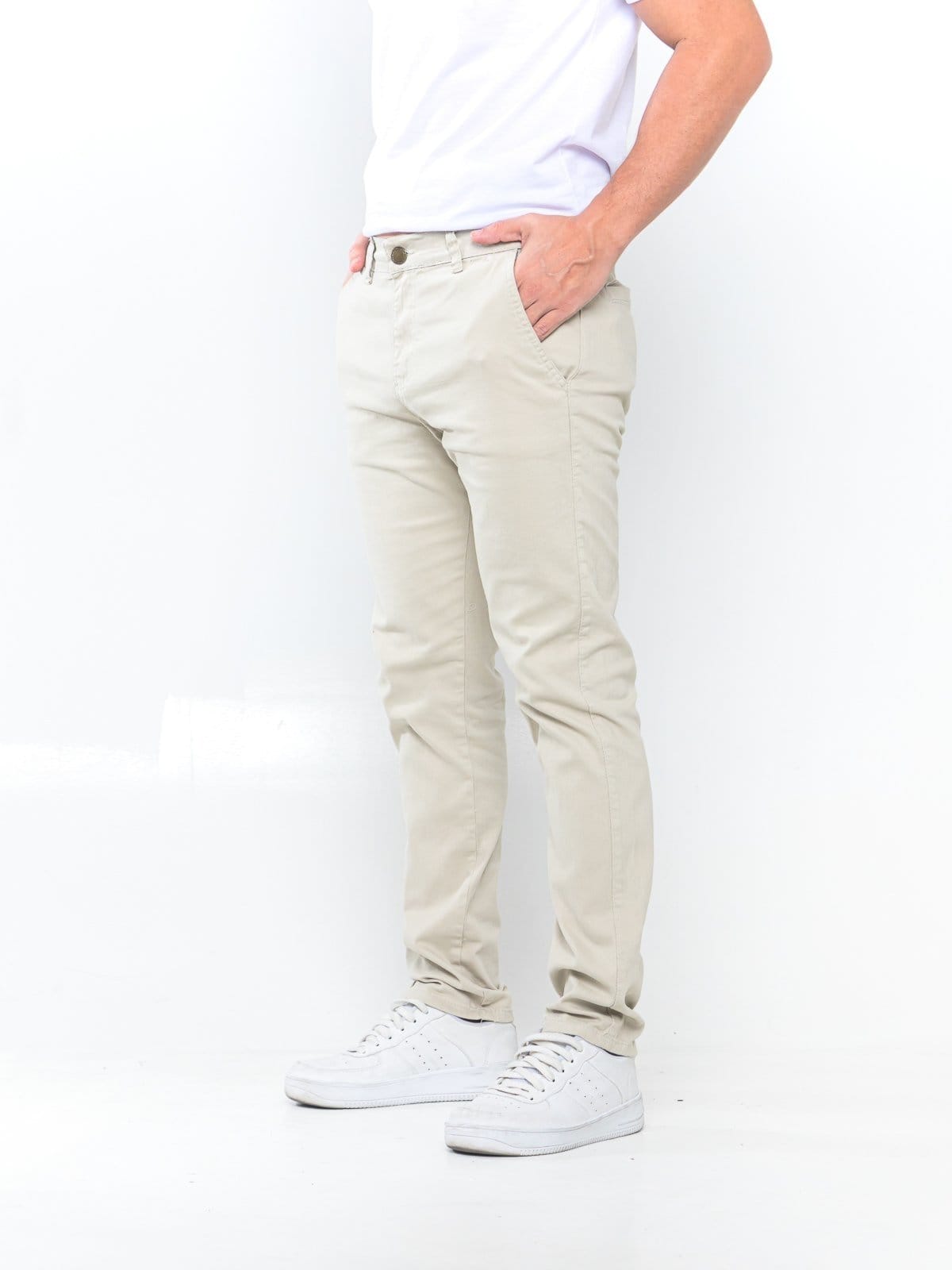 Calça Sarja Masculina Kovali Skinny Com Elastano Moderna Confortável Para O Dia A Dia Gelo