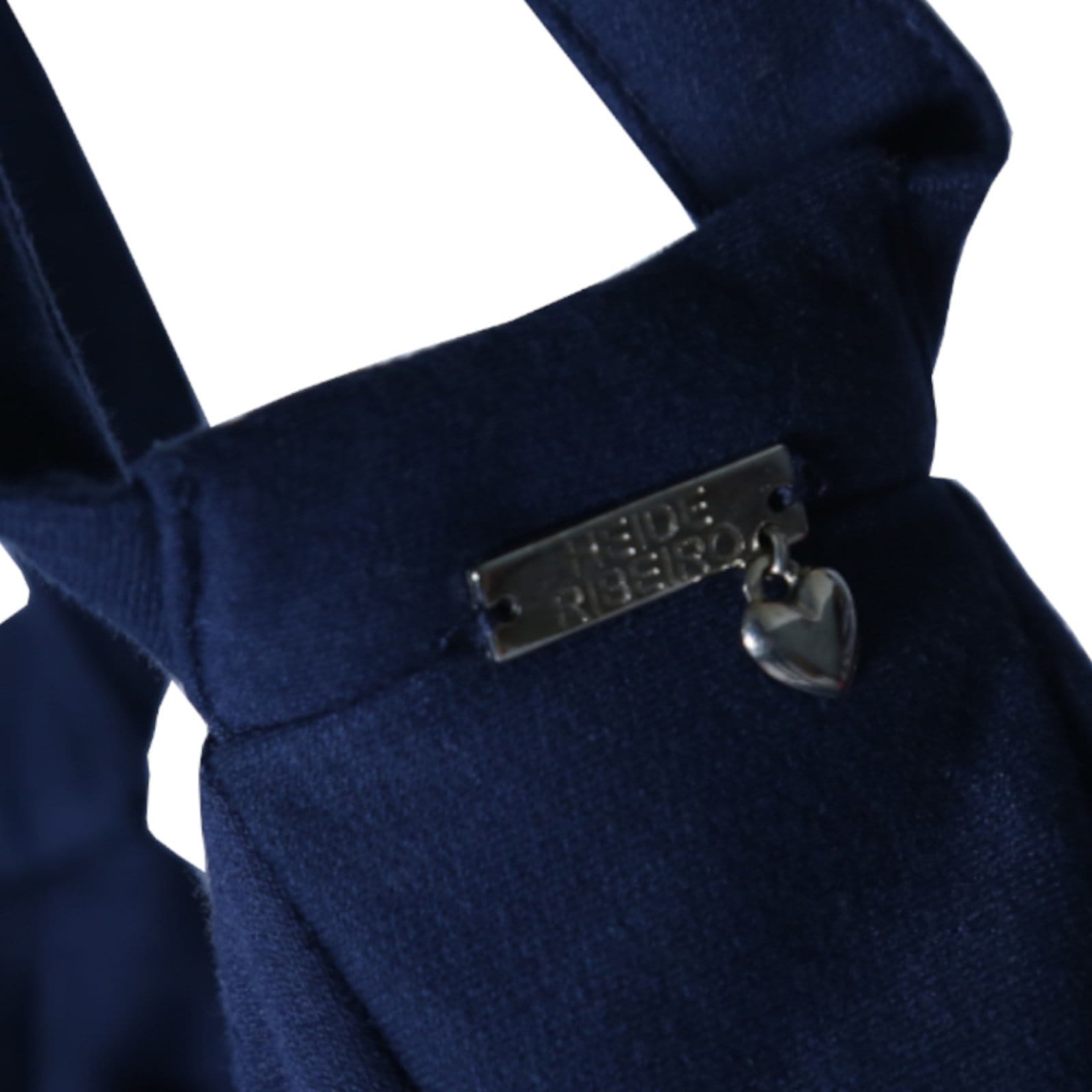 Vista 2 Bolsa de Ombro Heide Ribeiro Moletom Saco Liso Marinho Heide Ribeiro azul/azul marinho