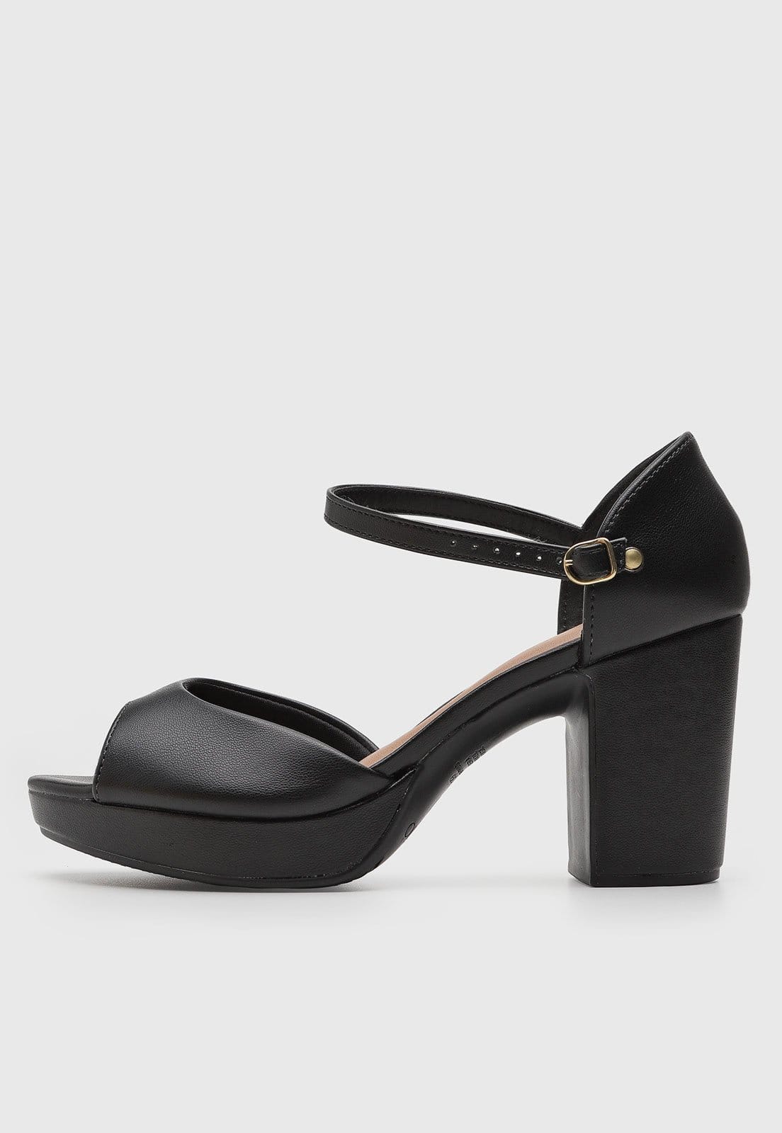 Sandália Feminina Beira Rio Salto Bloco Preta