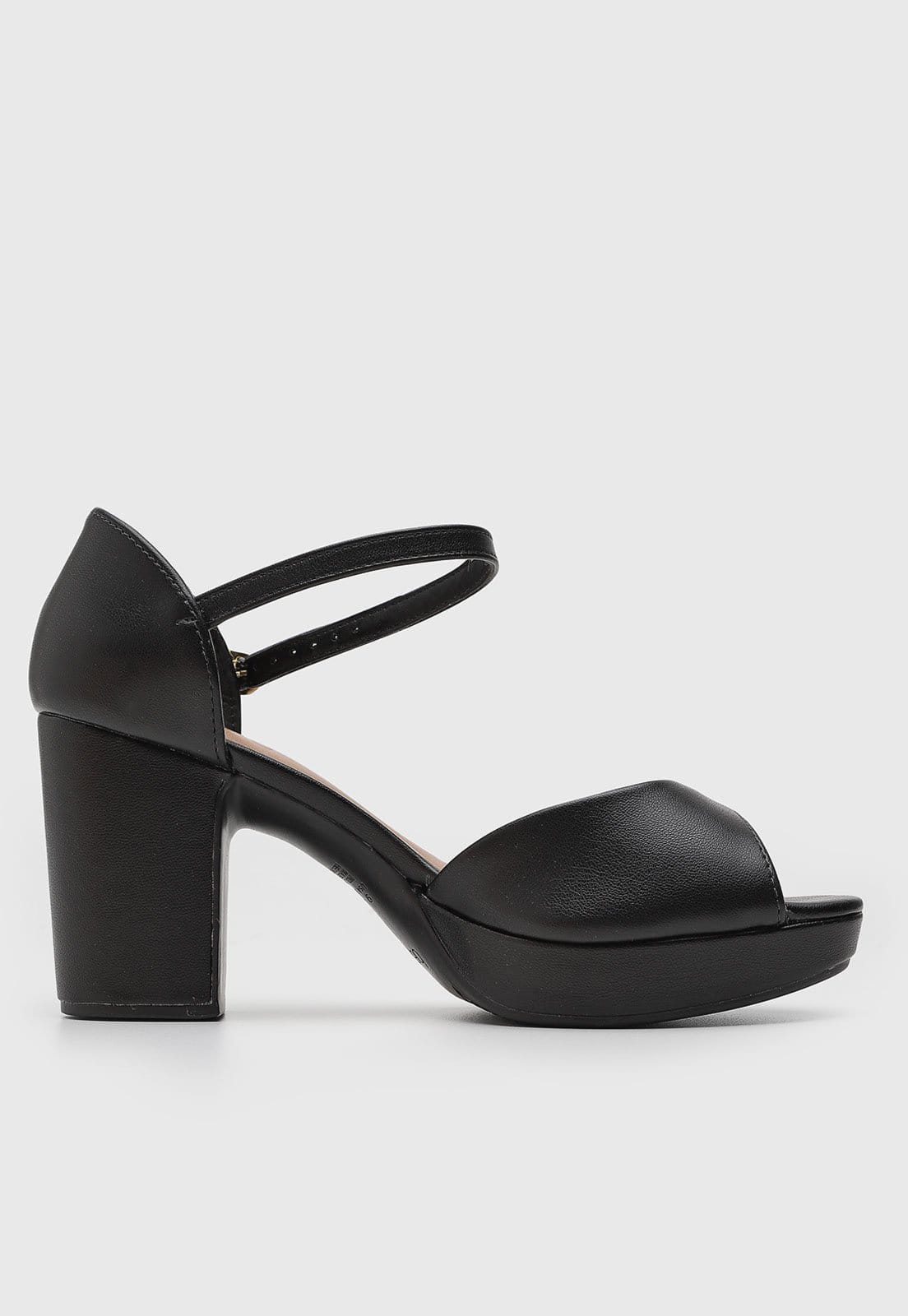 Vista 2 Sandália Feminina Beira Rio Salto Bloco Preta BEIRA RIO preto