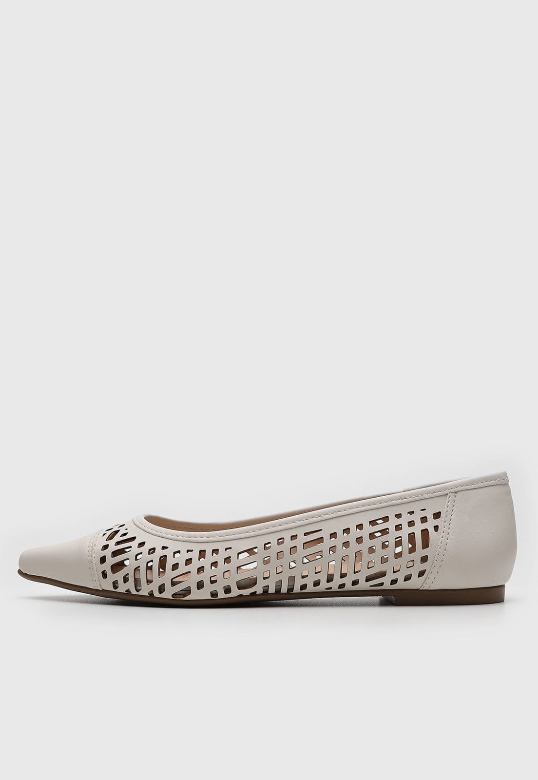 Sapatilha Via Uno Vazada Off-White