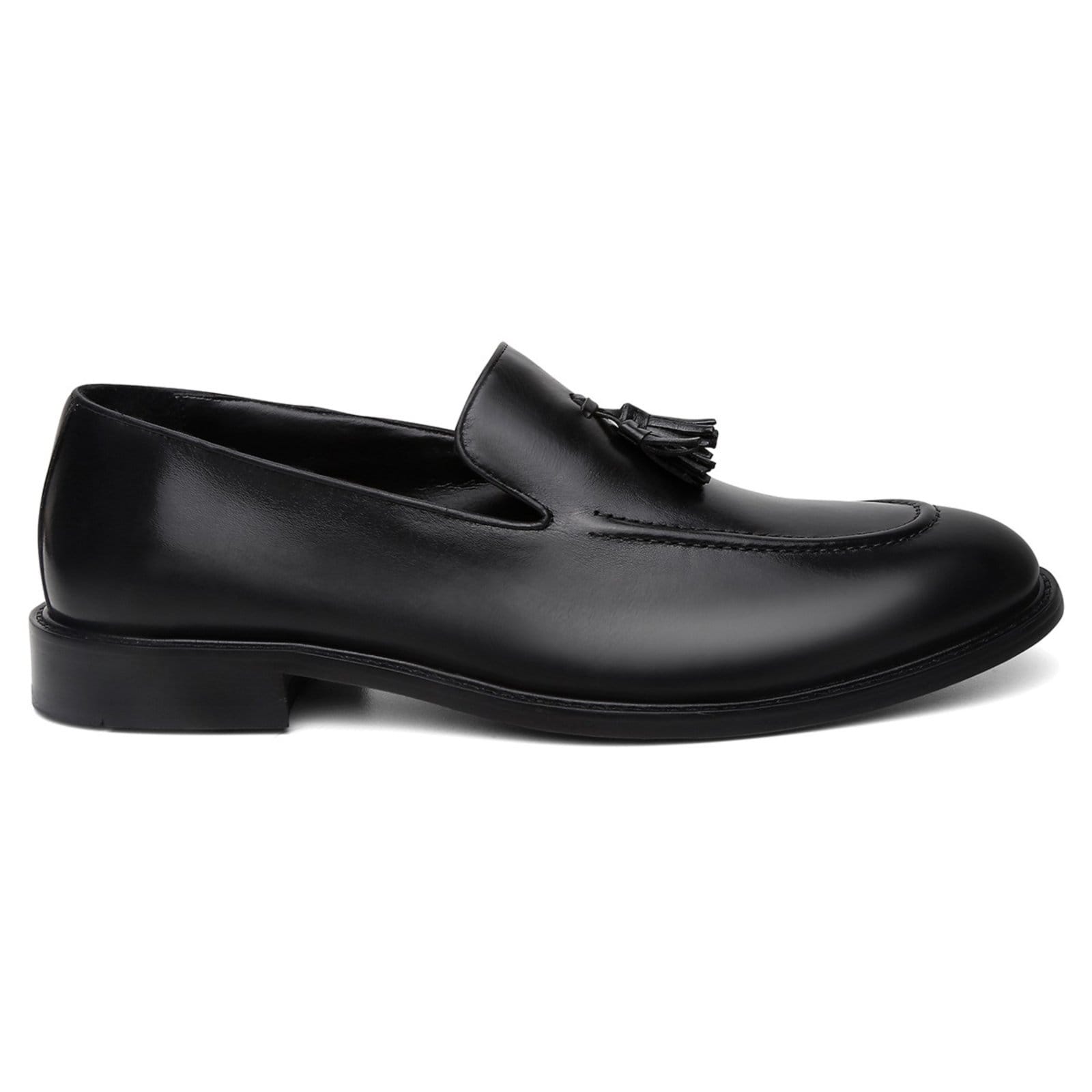 Vista 2 Mocassim Loafer Social Centuria Bambolim Couro Centuria Calçados preto