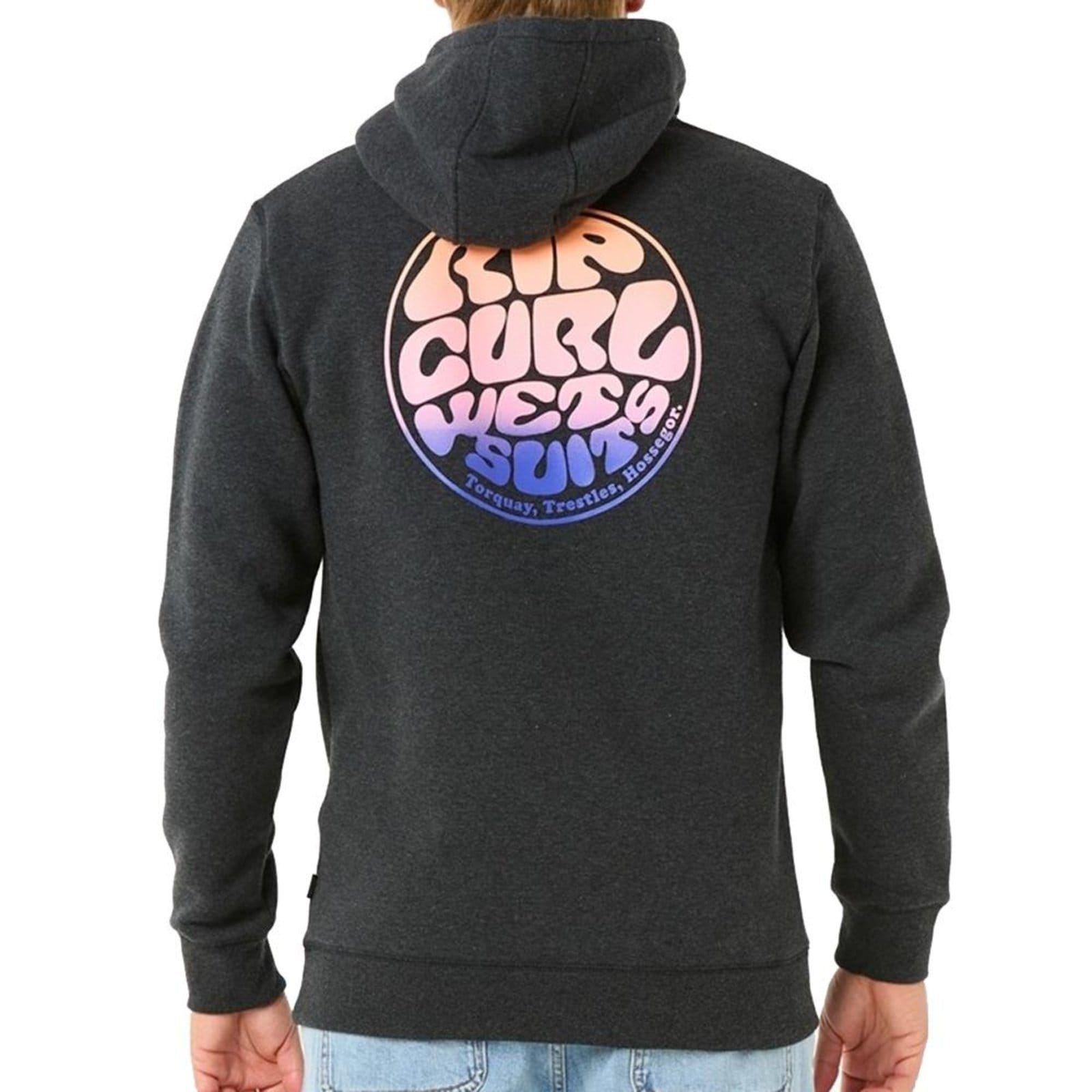 Vista 2 Moletom Rip Curl Canguru Brazil Wetsuit Icon W25 Black Marle Rip Curl preto black