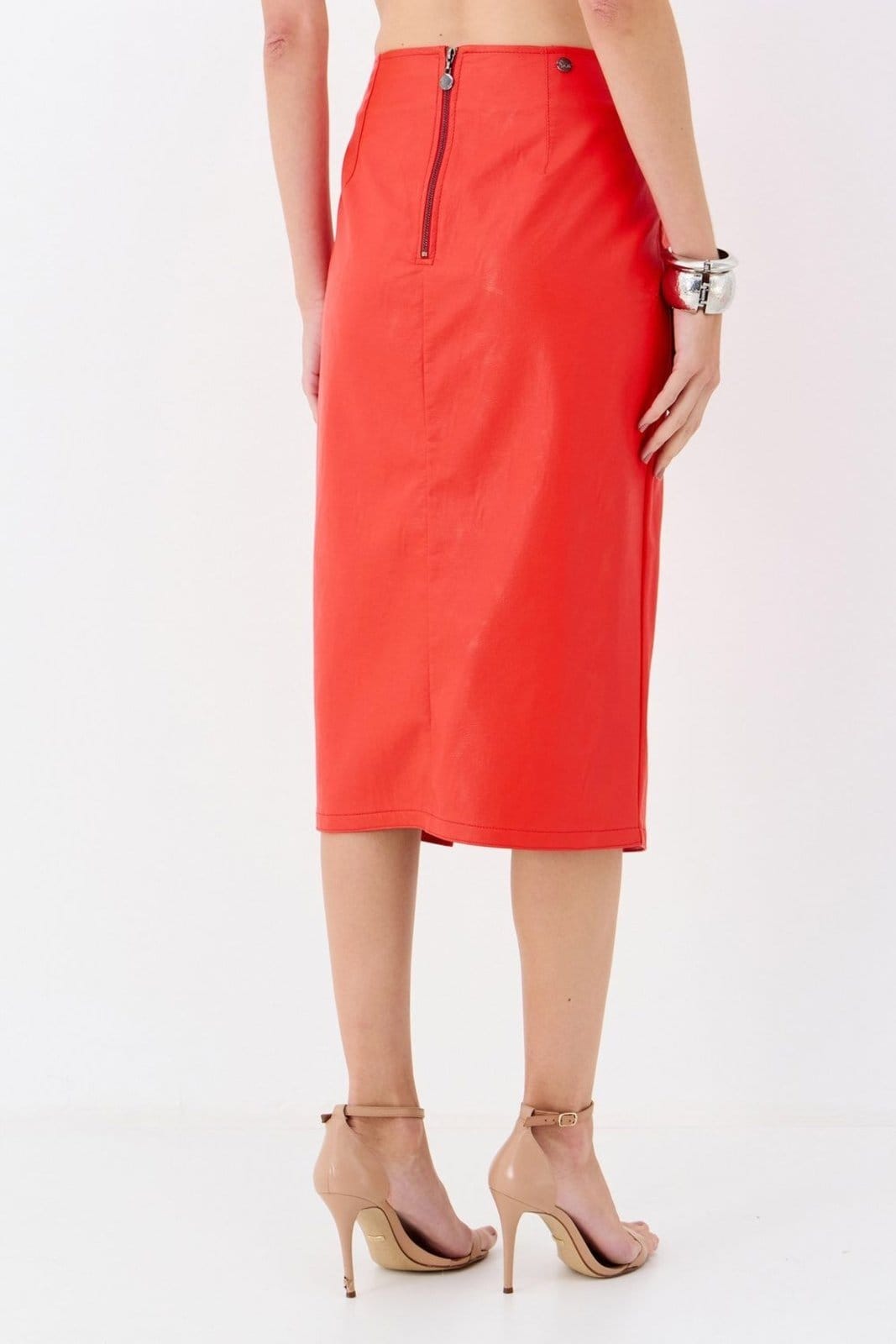 Vista 2 Saia Secretaria PU ACT FEMININO preto