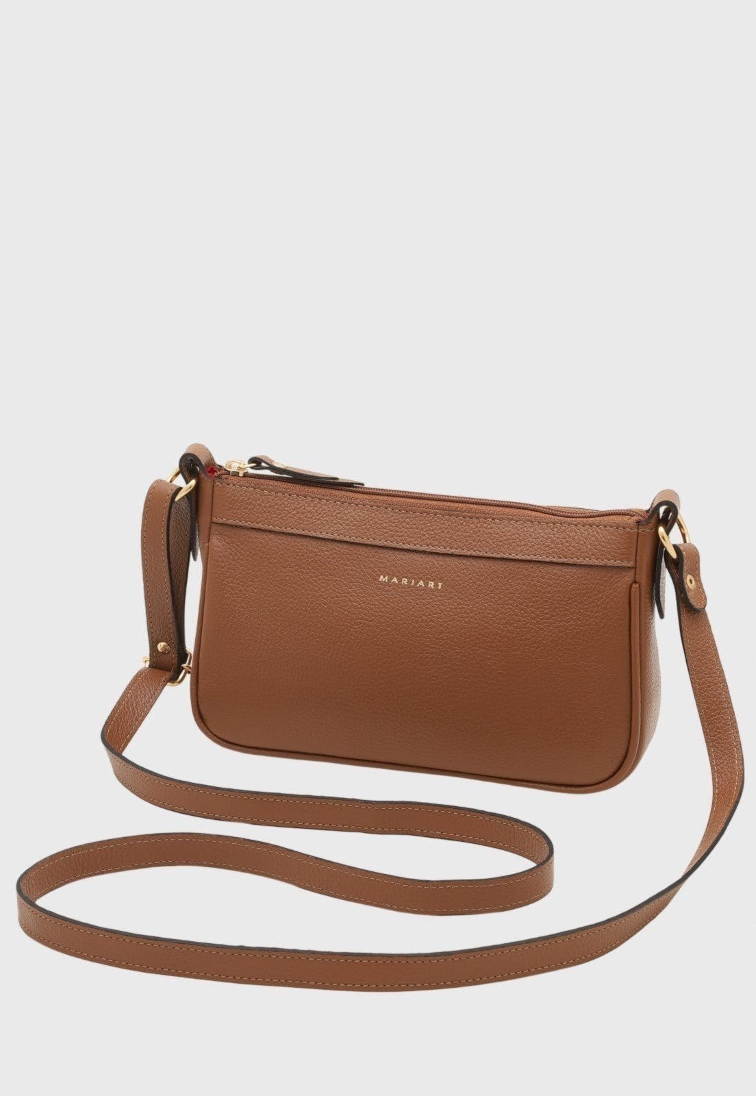 Bolsa Transversal de Couro Mariart Maragogi Camel
