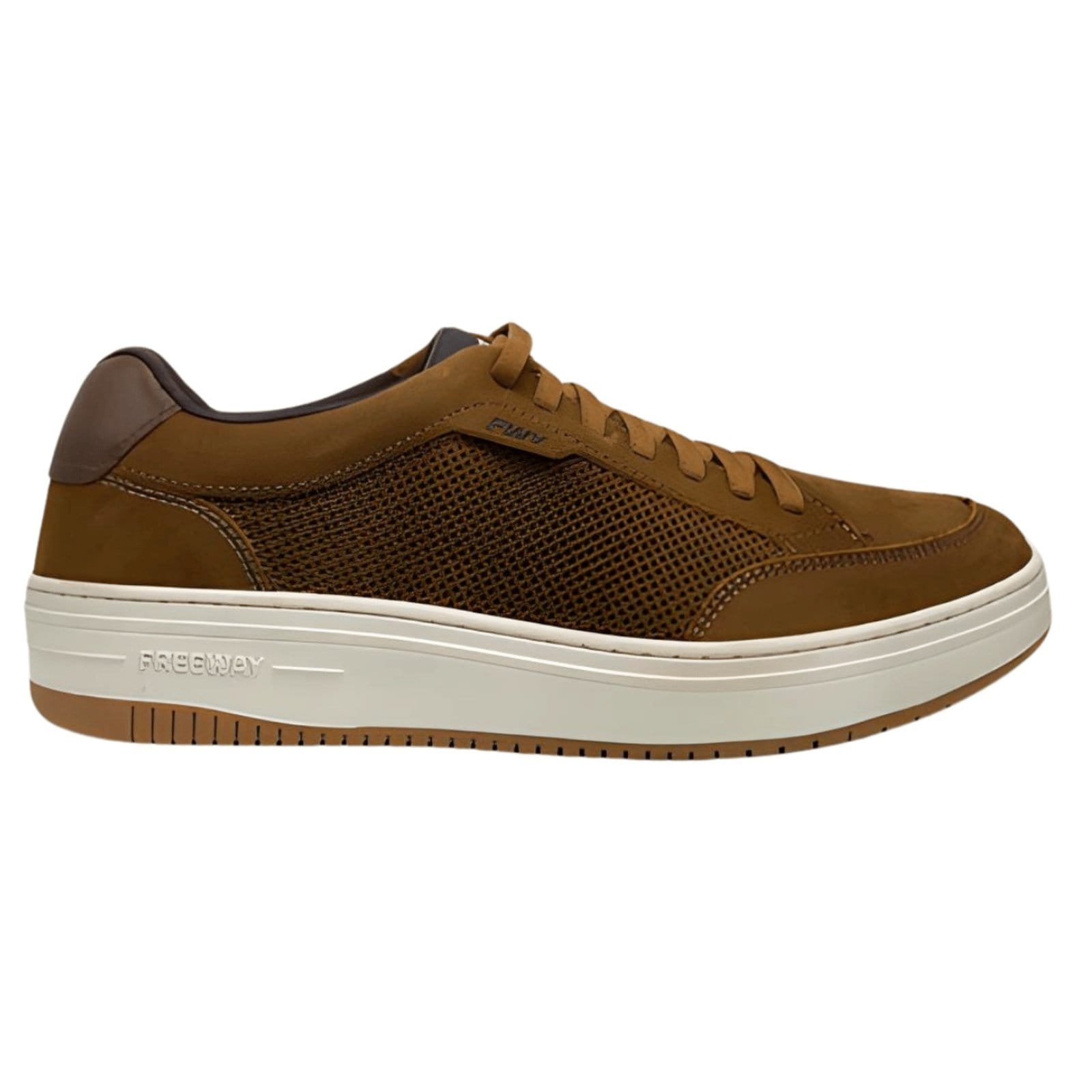 Vista principal Sapatênis Masculino Nobuck Couro Freeway caramelo