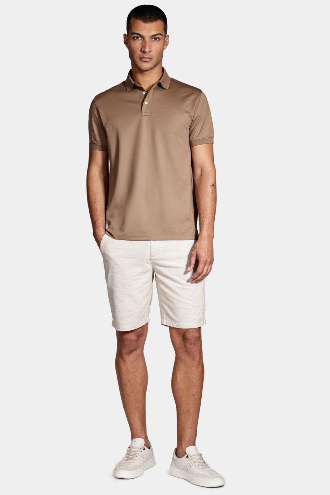 Vista 2 Bermuda Aramis Chino Clássica Oxford Areia Aramis bege