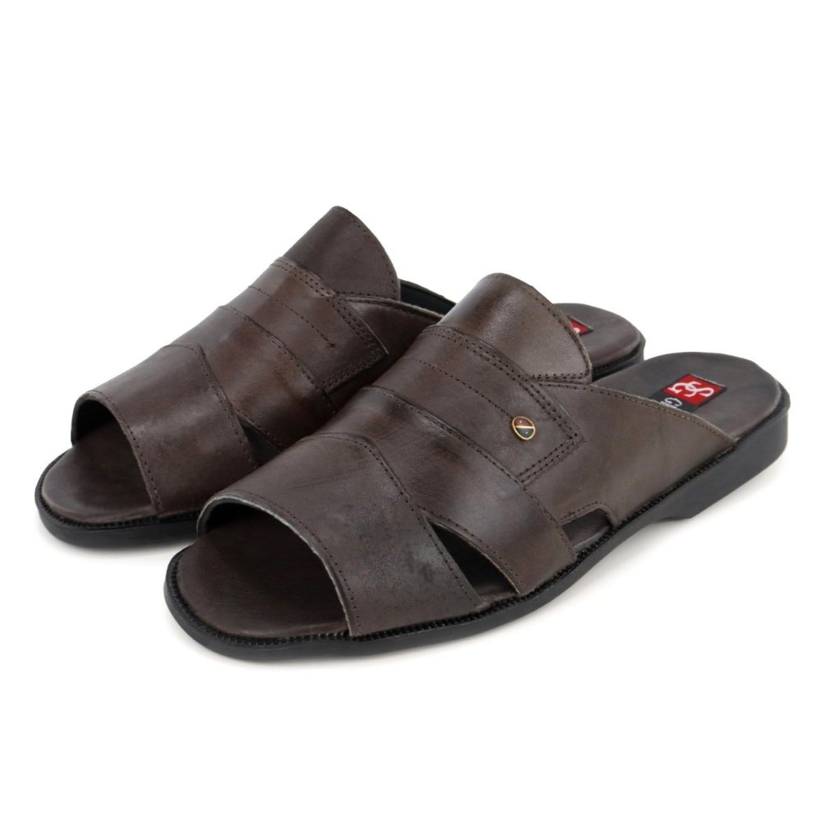 Sandalia Chinelo de Couro Comfort Masculino