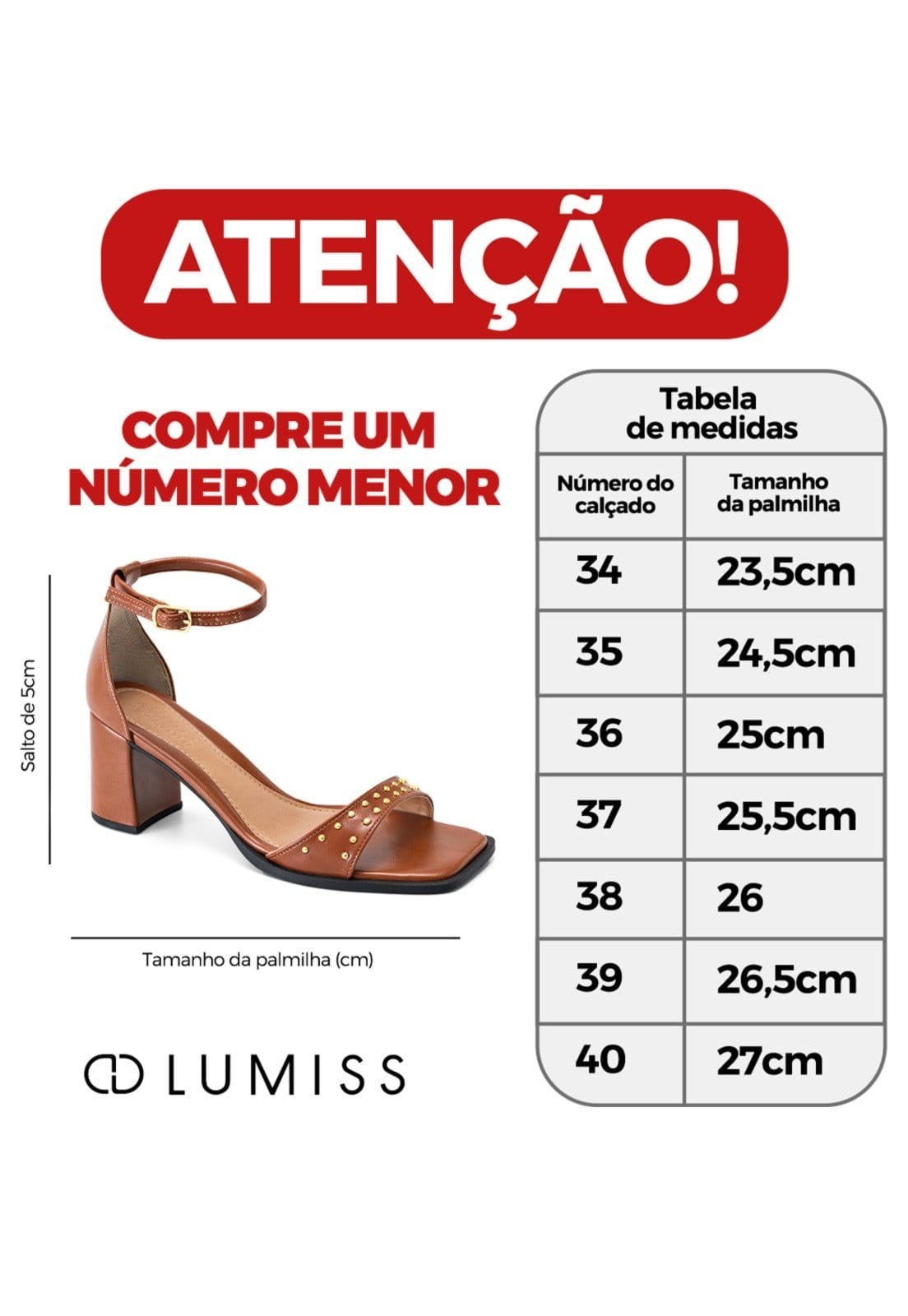 Vista 2 Sandália Feminina Lumiss Salto Baixo Bloco Tachas Dourada Bico Quadrado Off White LUMISS off-white white