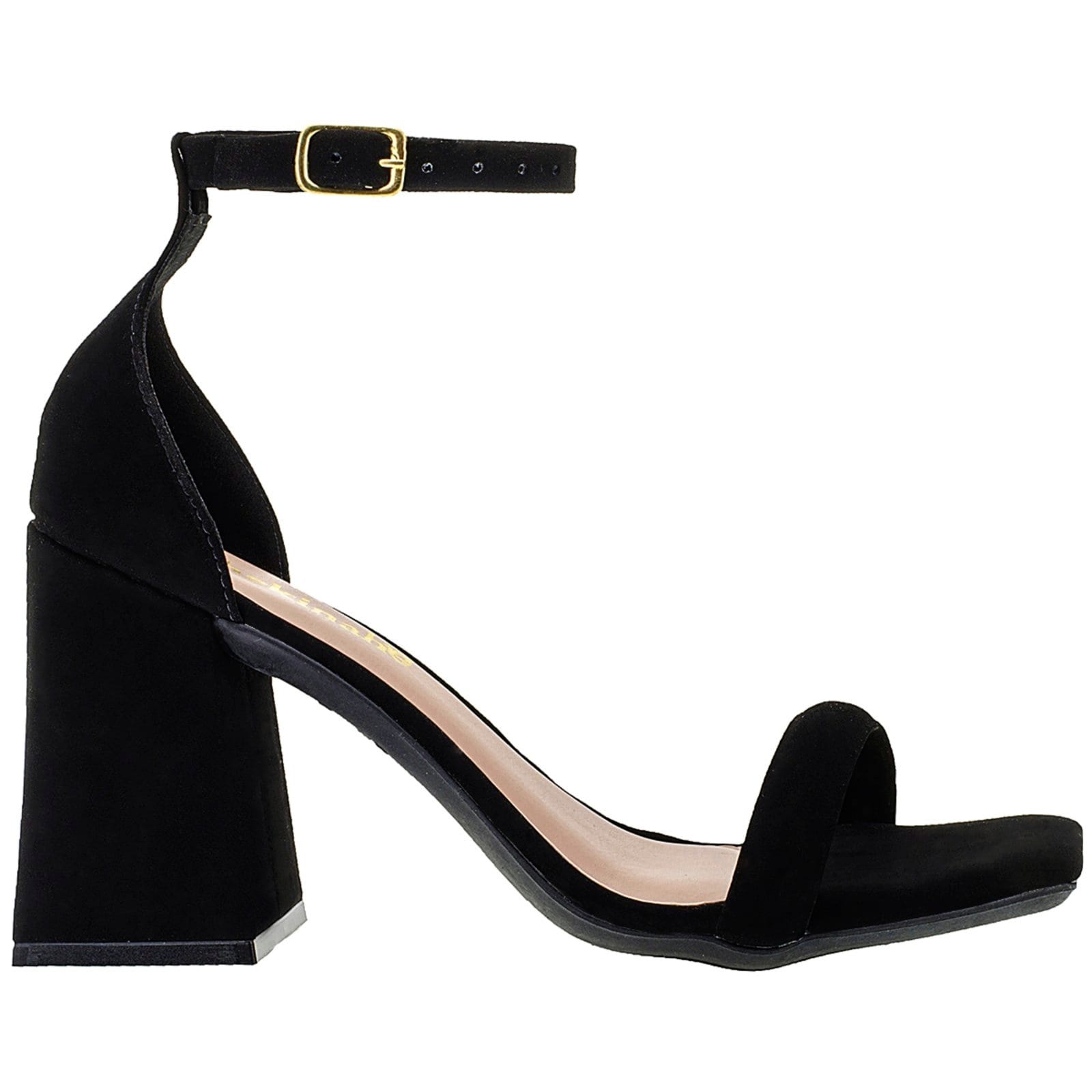 Sandália Feminina Salto Bloco Quadrado Geométrico Shekinah Lançamento Confortável Moda Festa Fashion