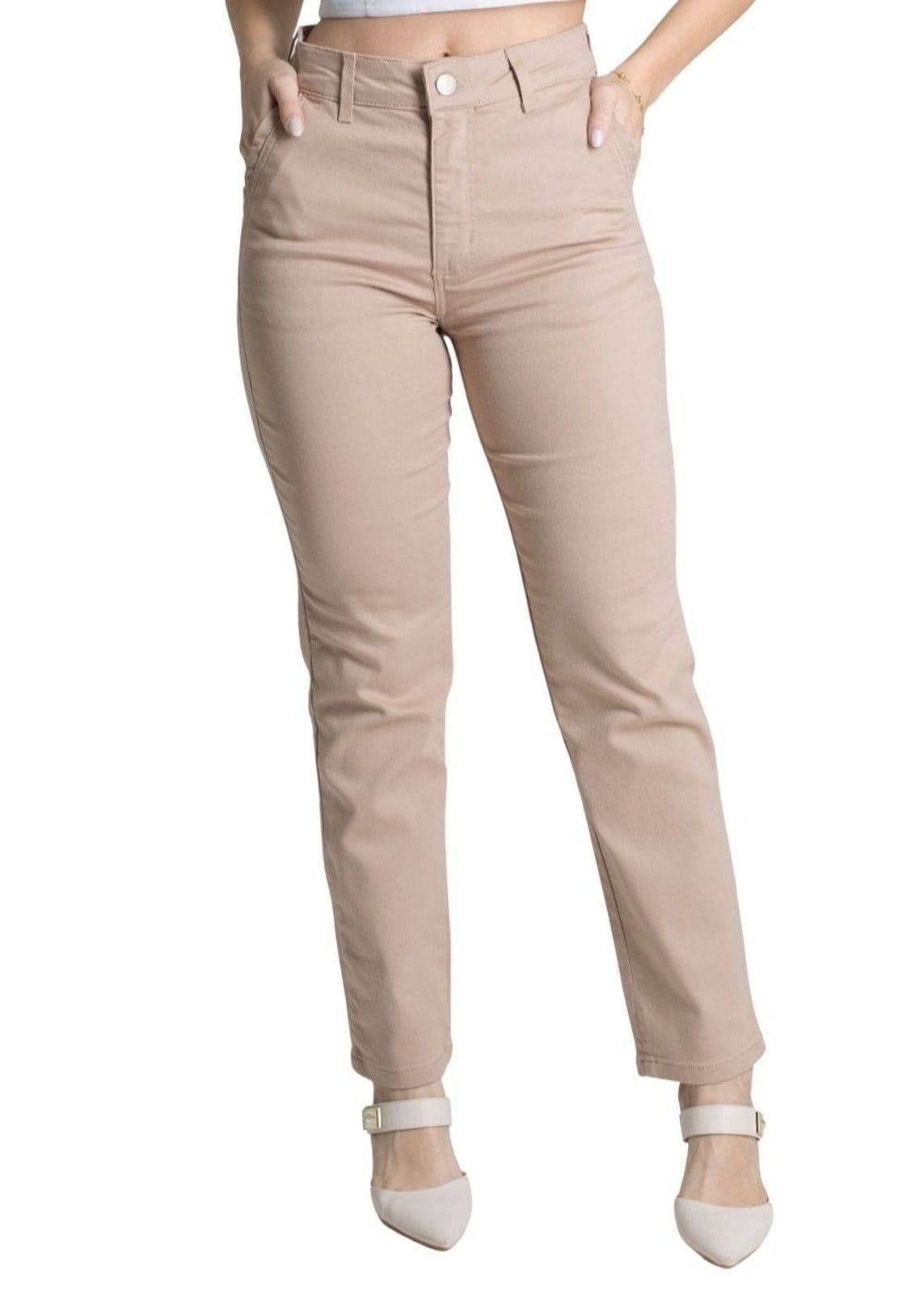 Vista principal Calça Sarja Sawary Reta - 277996 Sawary bege