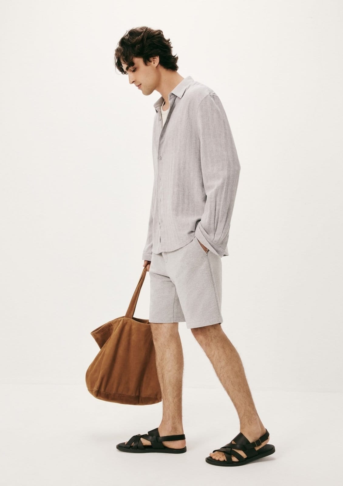 Bermuda Masculina Reta em Moletom - 2