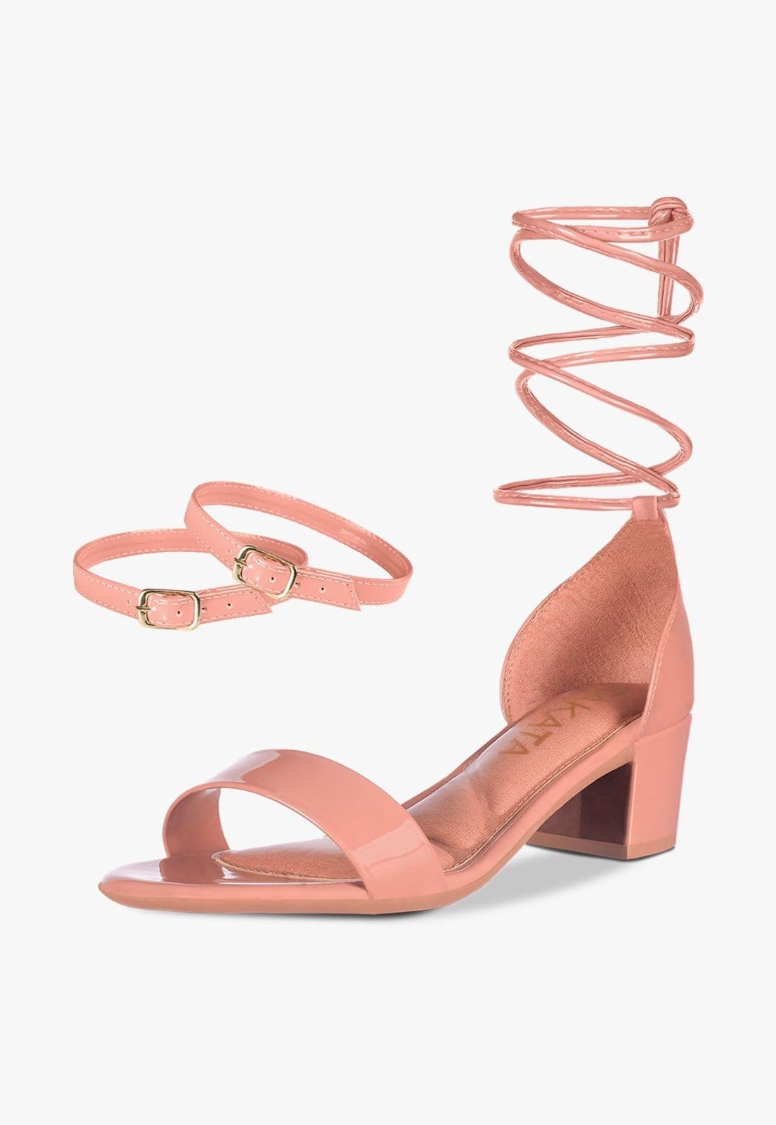 Sandália Feminina Salto Quadrado Grosso Bloco Baixo Confortável Sapato Festa elegante Verniz