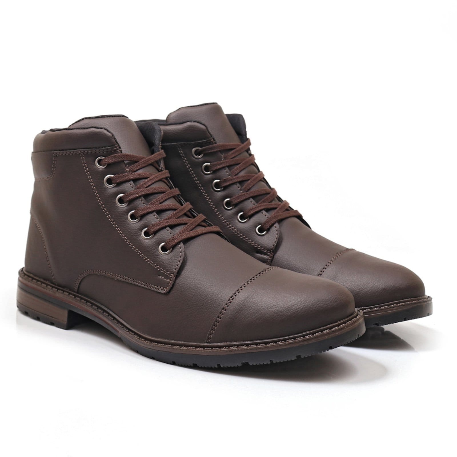 Vista 2 Bota Masculina Botina Captain Casual Café Lavini Shoes marrom