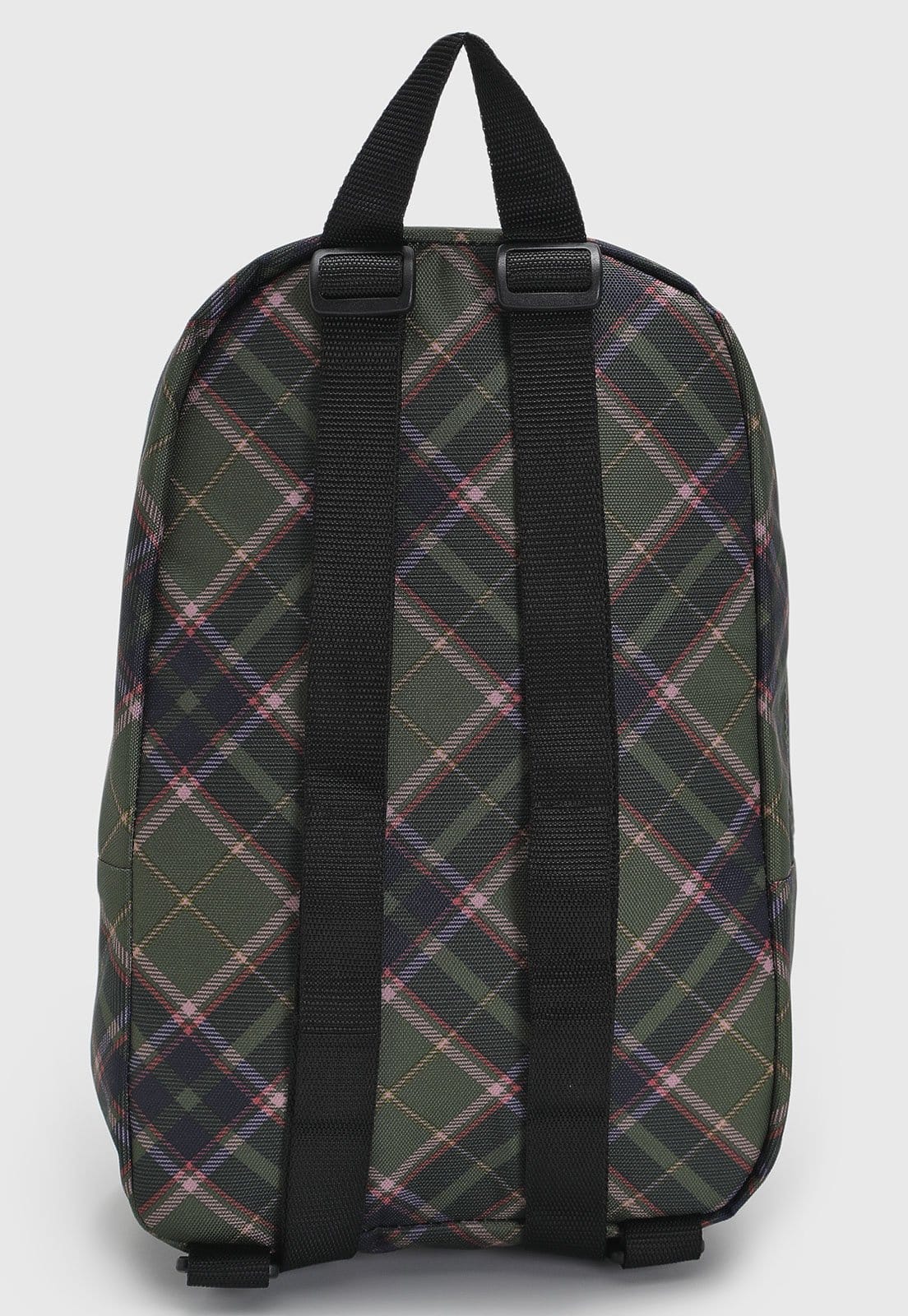 Vista 2 Mochila Vans Old Skool Mini Backpack Xadrez Vans verde