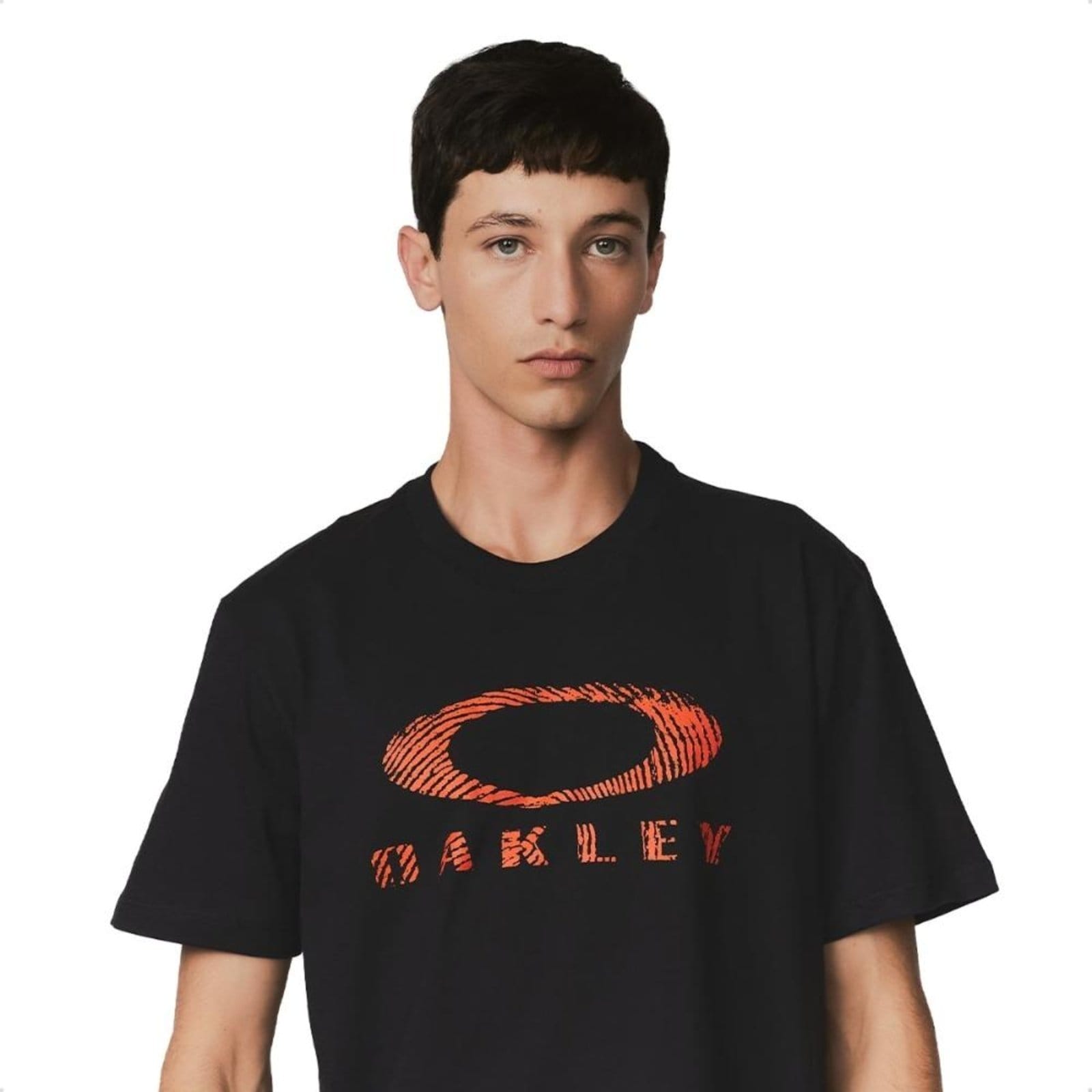 Vista 2 Camiseta Oakley Masculina Ellipse Fingerprint SS Tee Oakley preto