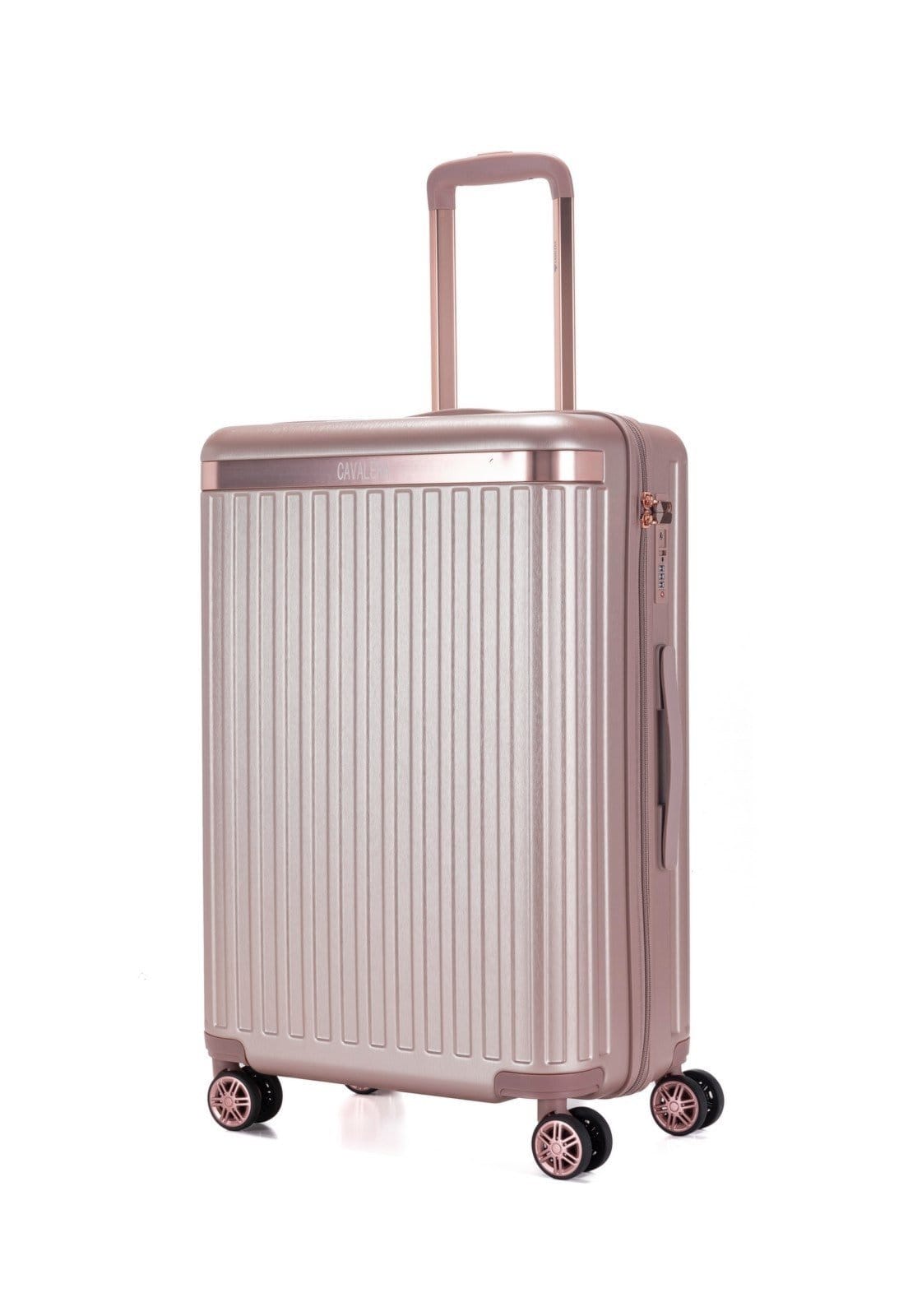 Vista 2 Kit Com 3 Mala Cavalera Pequena Média Grande Feminino Espaçosa Reforçada Viagem Passeio Casual Moderna Cavalera preto/rosa