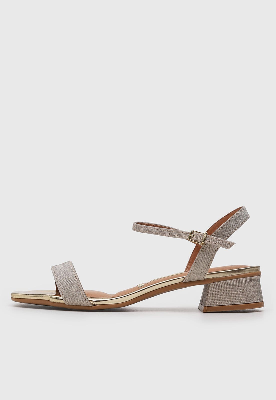 Vista principal Sandália Feminina Vizzano Salto Baixo Dourada VIZZANO dourado