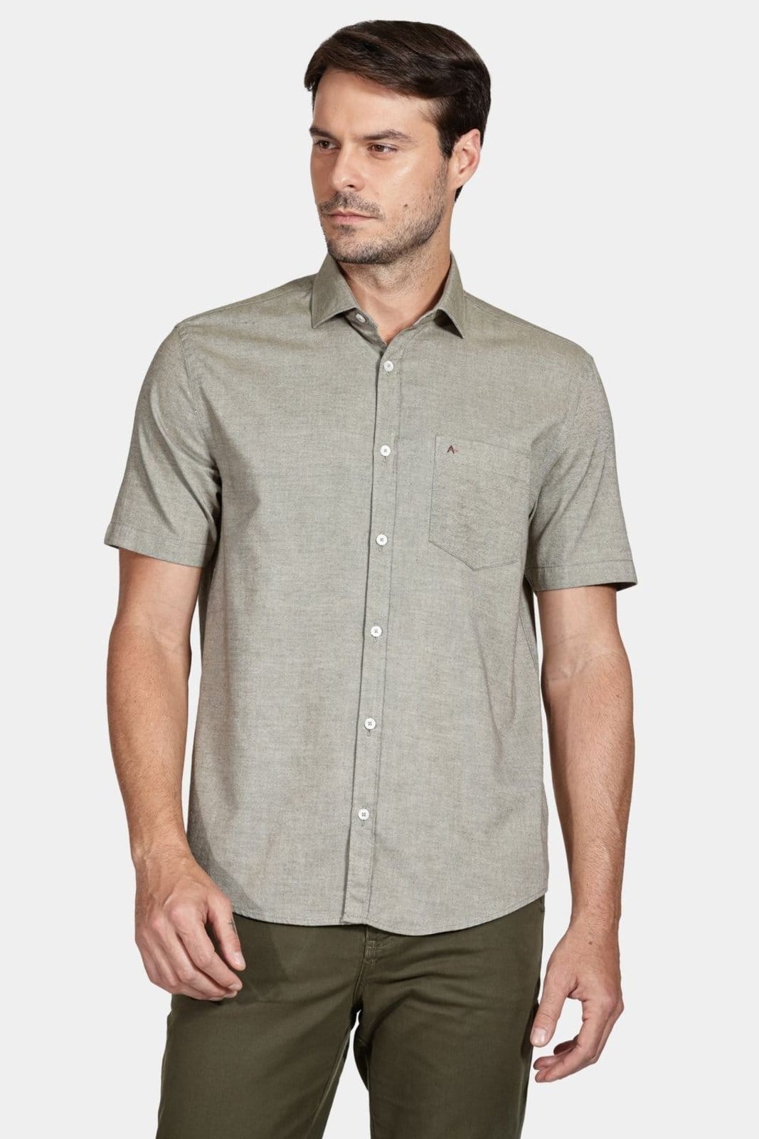 Camisa Aramis Regular Bolso Colors Verde Médio