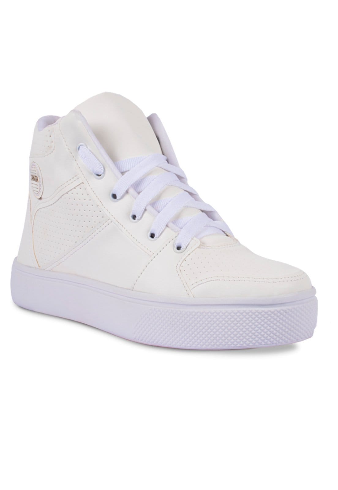 Vista principal Tênis Cano Alto Feminino Casual Confortável Botinha TAKATA BY RAFAEL TAKATA branco